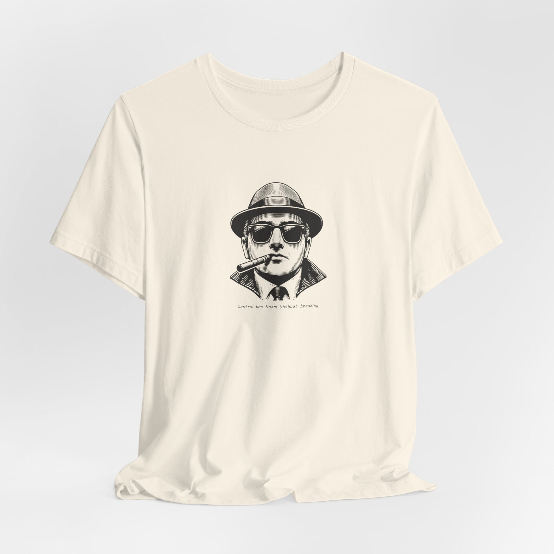 Vintage Mobster Portrait T‑Shirt — Retro Sunglasses & Cigar Graphic Tee