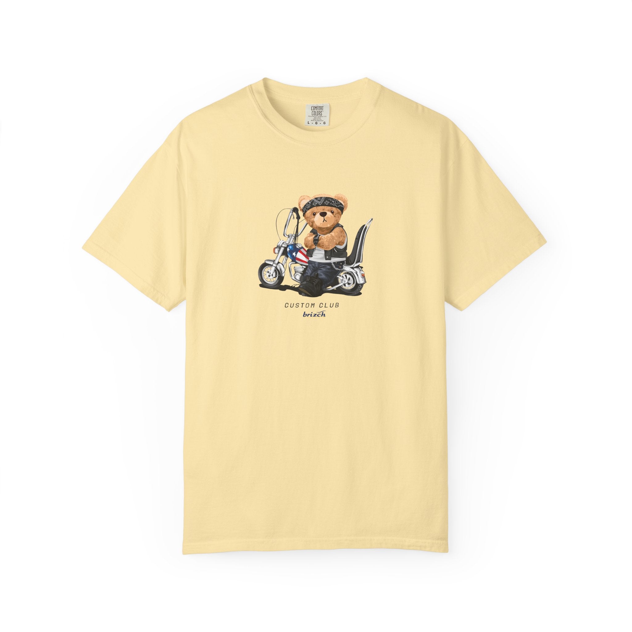 Teddy Bear on Scooter T-Shirt — Cute Vintage Scooter Graphic Tee Lifestyle