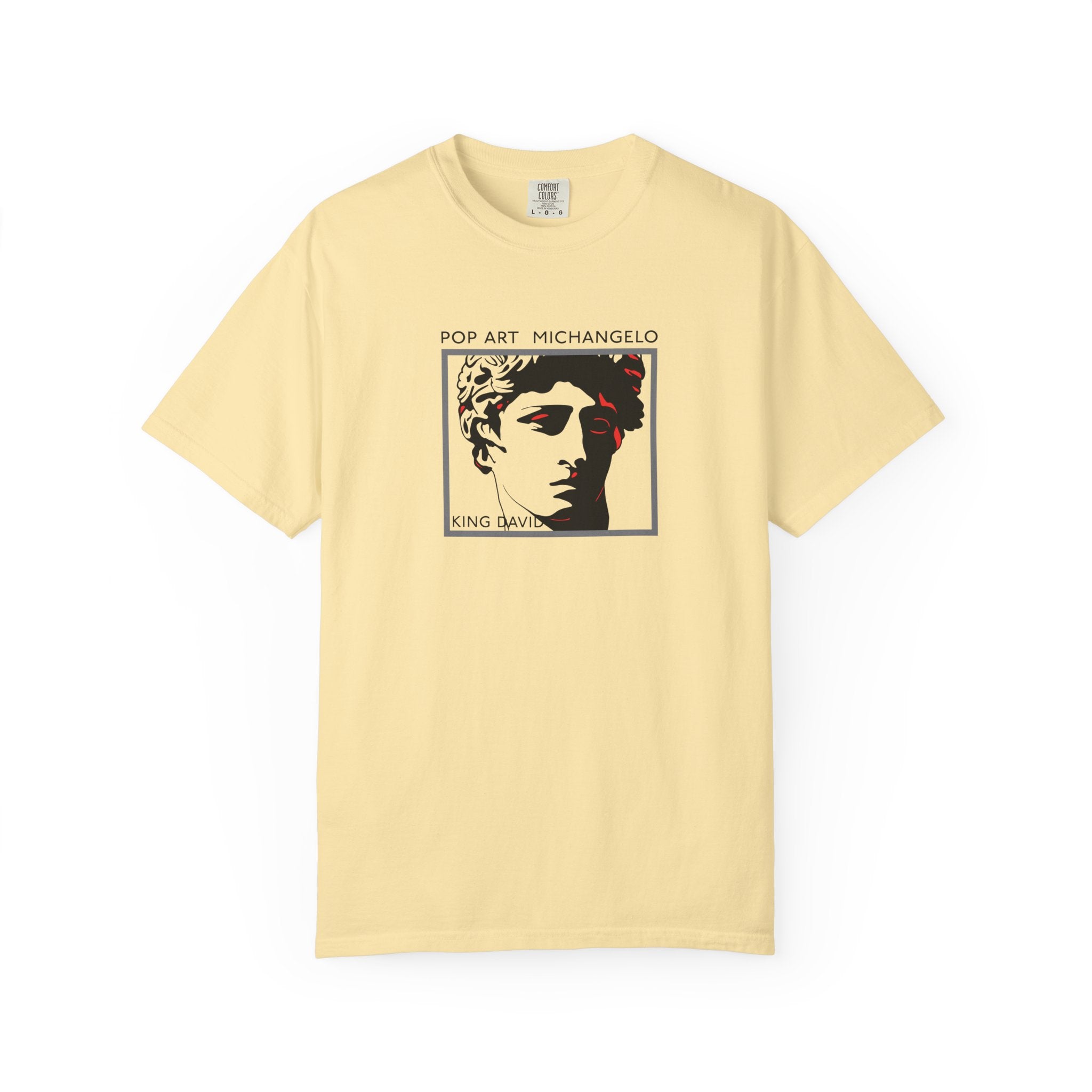 Pop Art Michelangelo T-Shirt — Retro Statue Graphic Tee