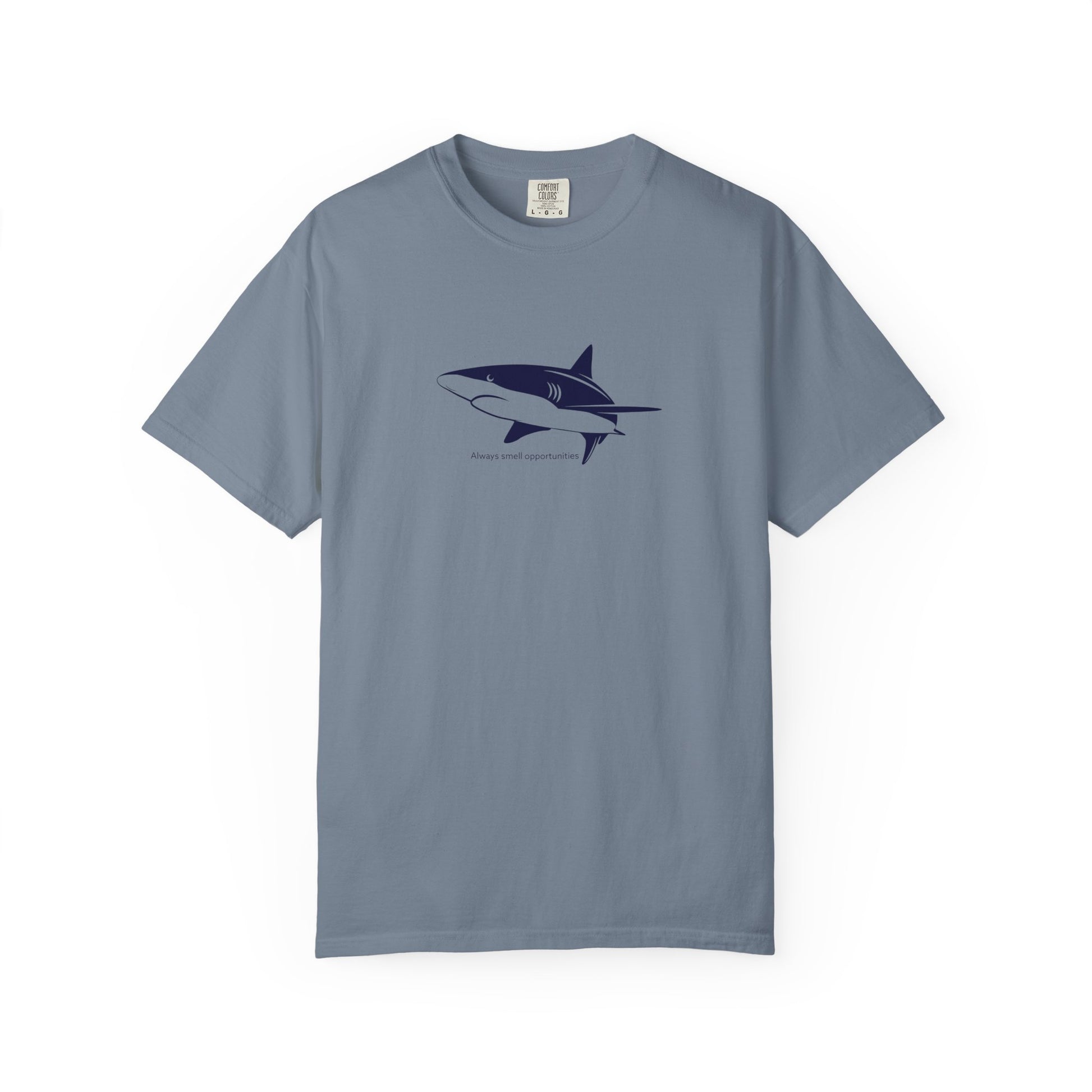Shark Outline Tee — Minimalist Surf & Ocean Graphic T-Shirt