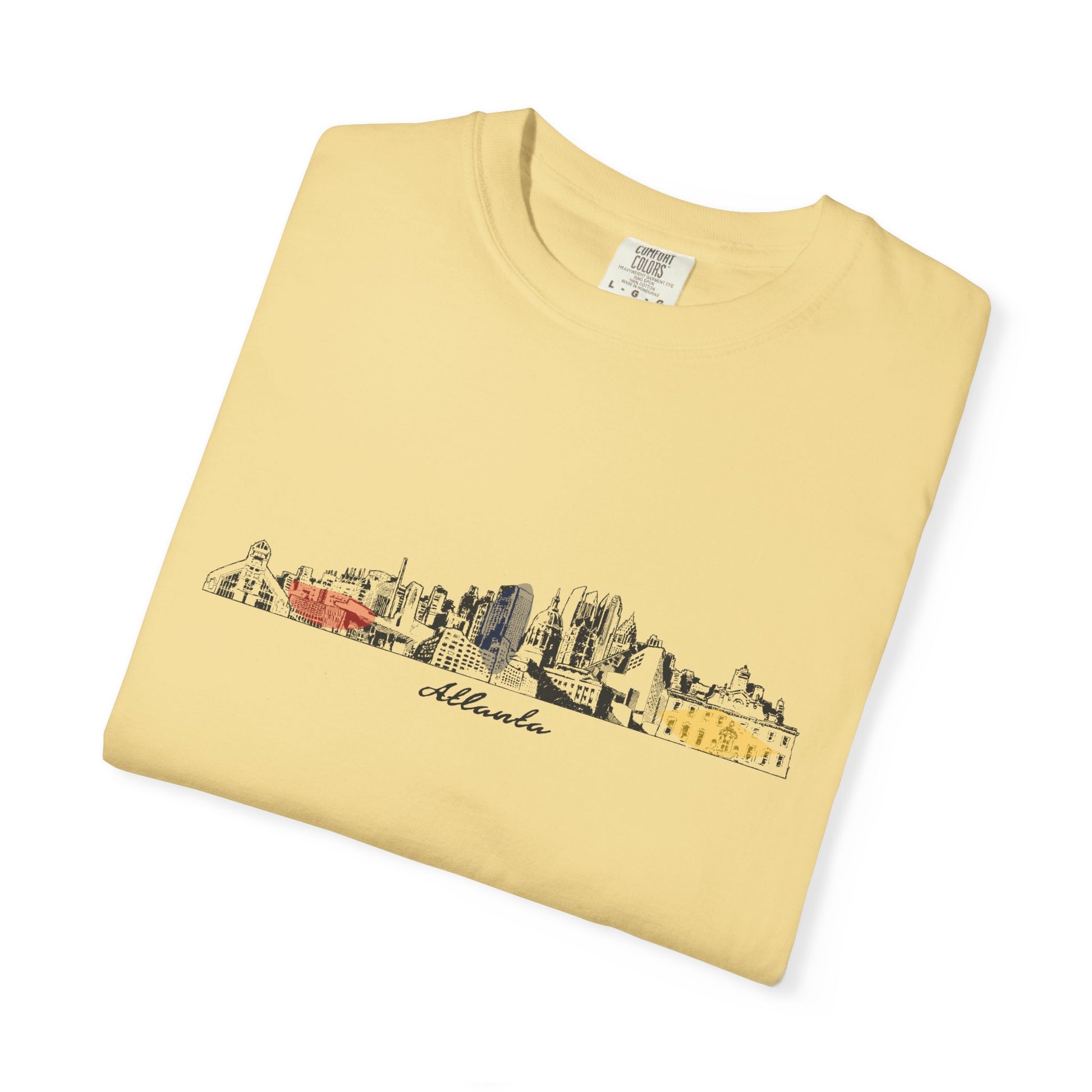 Atlanta Skyline T-Shirt — Minimal Watercolor Cityscape Tee