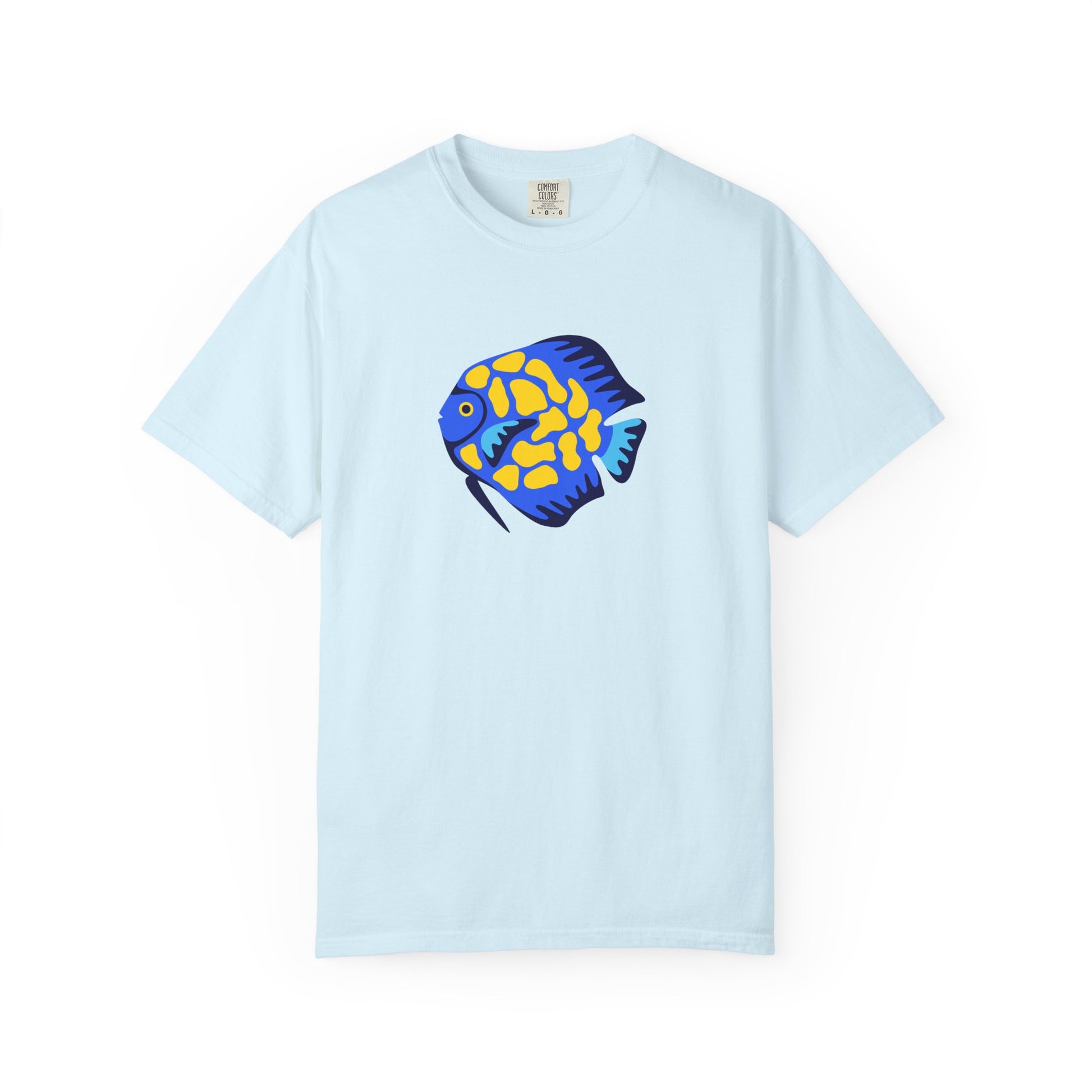 T-Shirt — Tropical Blue Yellow Angelfish Graphic Tee