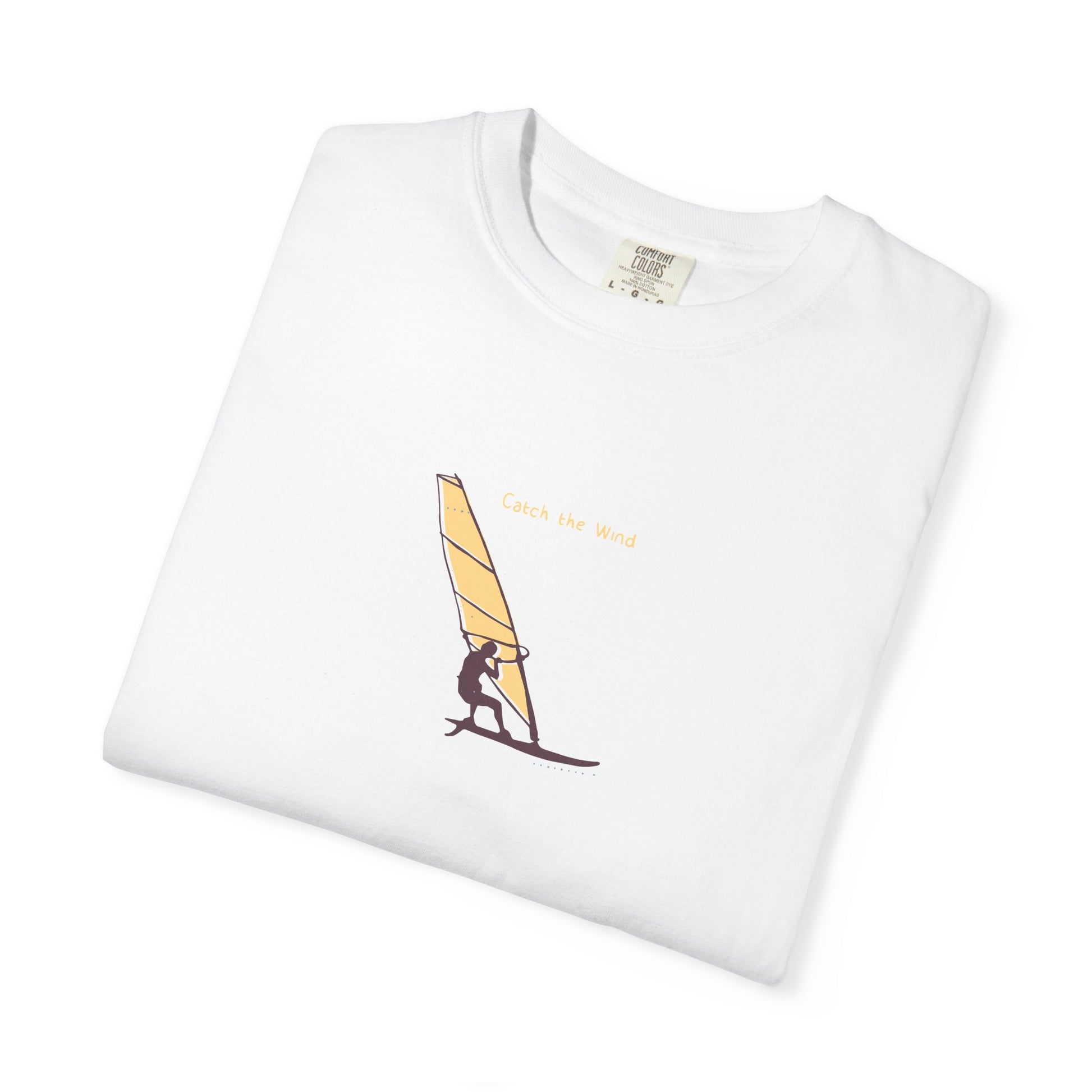 Windsurfing Sunset T-Shirt — Retro Sailboard Graphic Tee