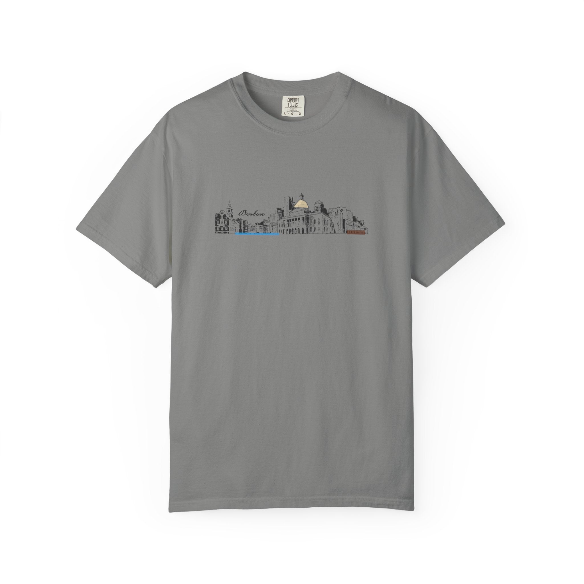City Skyline Sketch T-Shirt — Minimalist Urban Panorama Tee