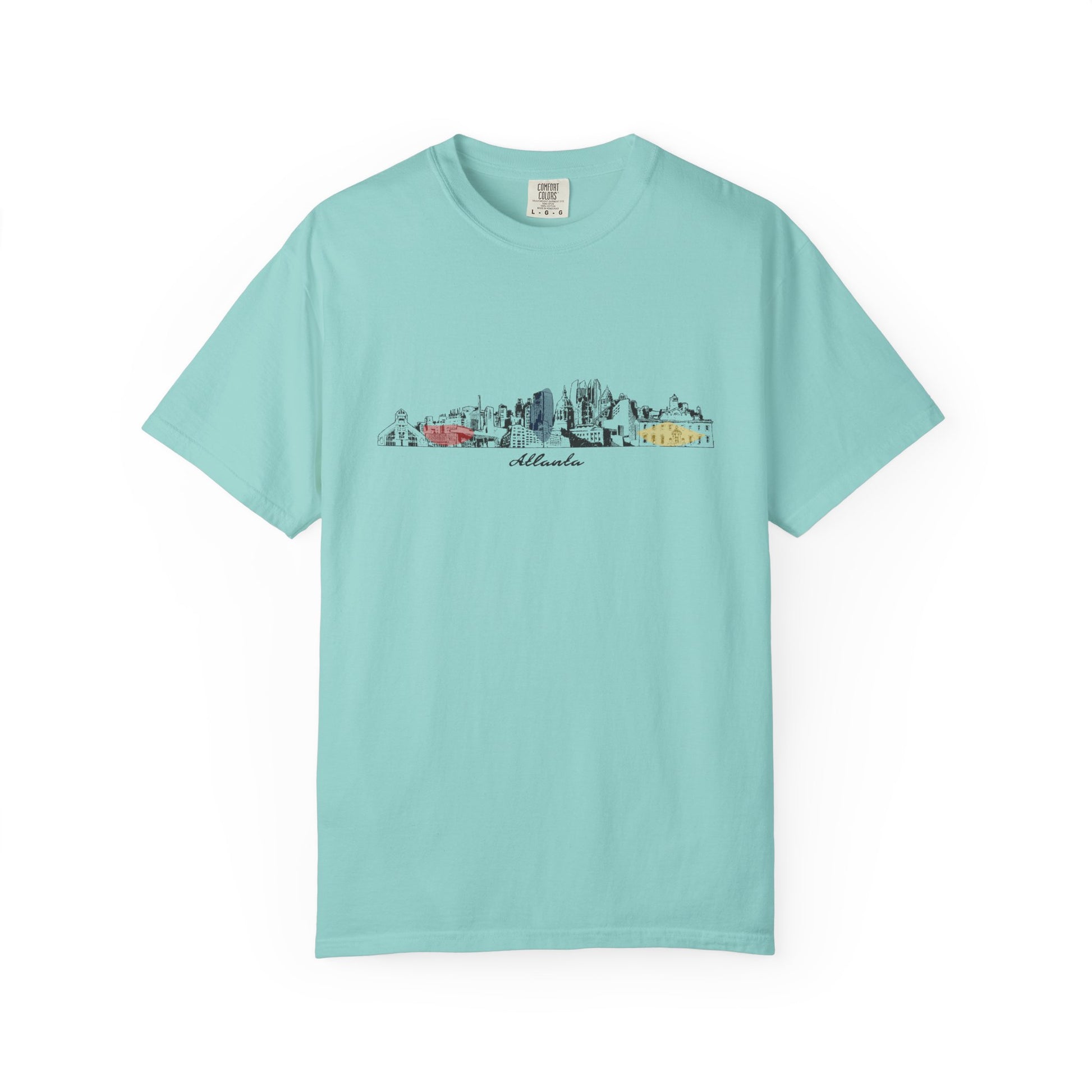 Atlanta Skyline T-Shirt — Minimal Watercolor Cityscape Tee