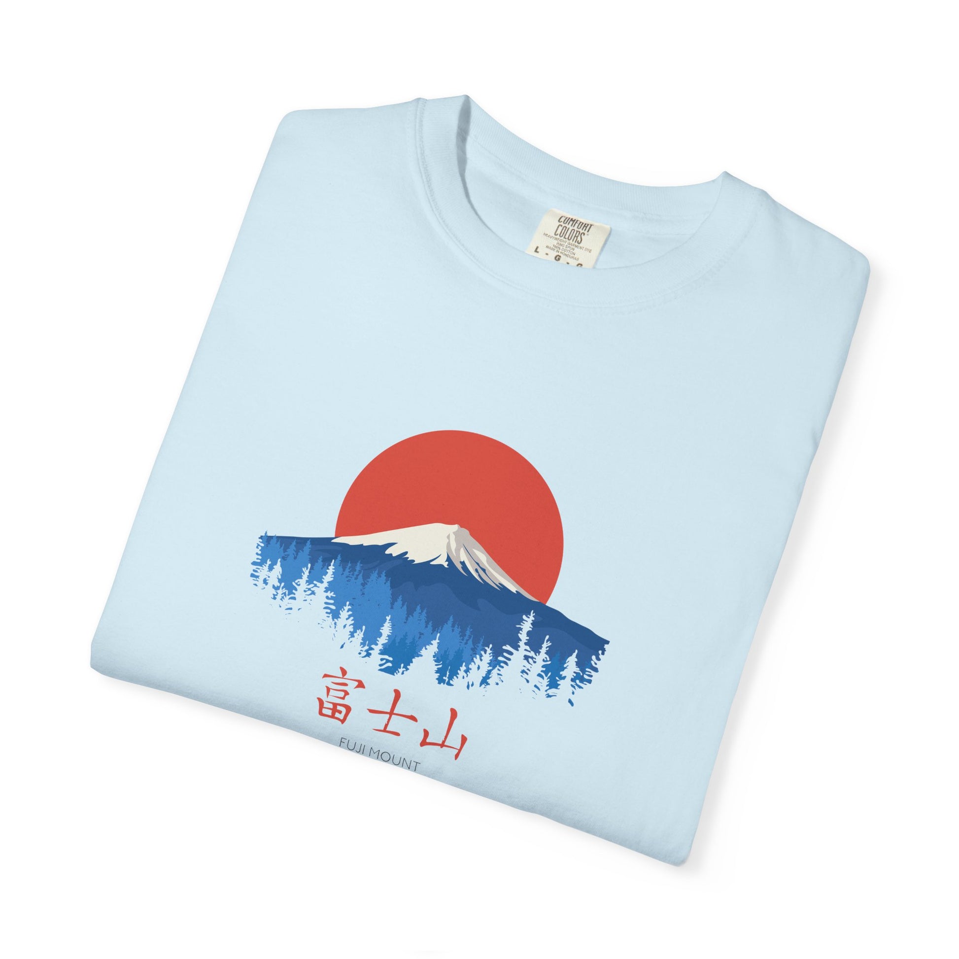 T-Shirt | Mount Fuji Sunrise Graphic Tee — Japanese Kanji Nature Design world