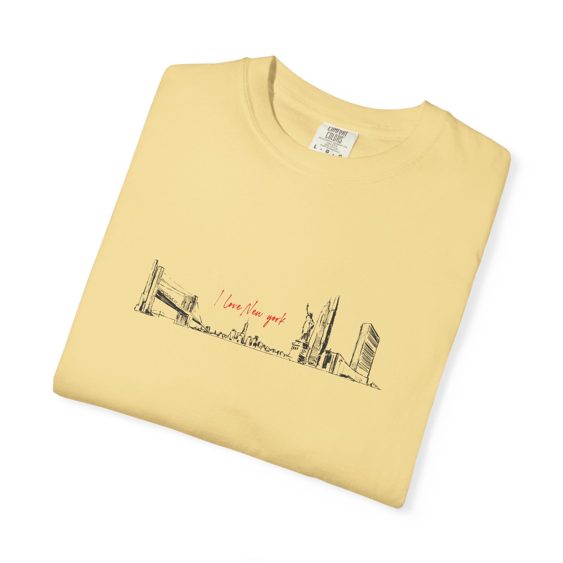 City Skyline Sketch T-Shirt — "wish you were here" Minimal Graphic Tee