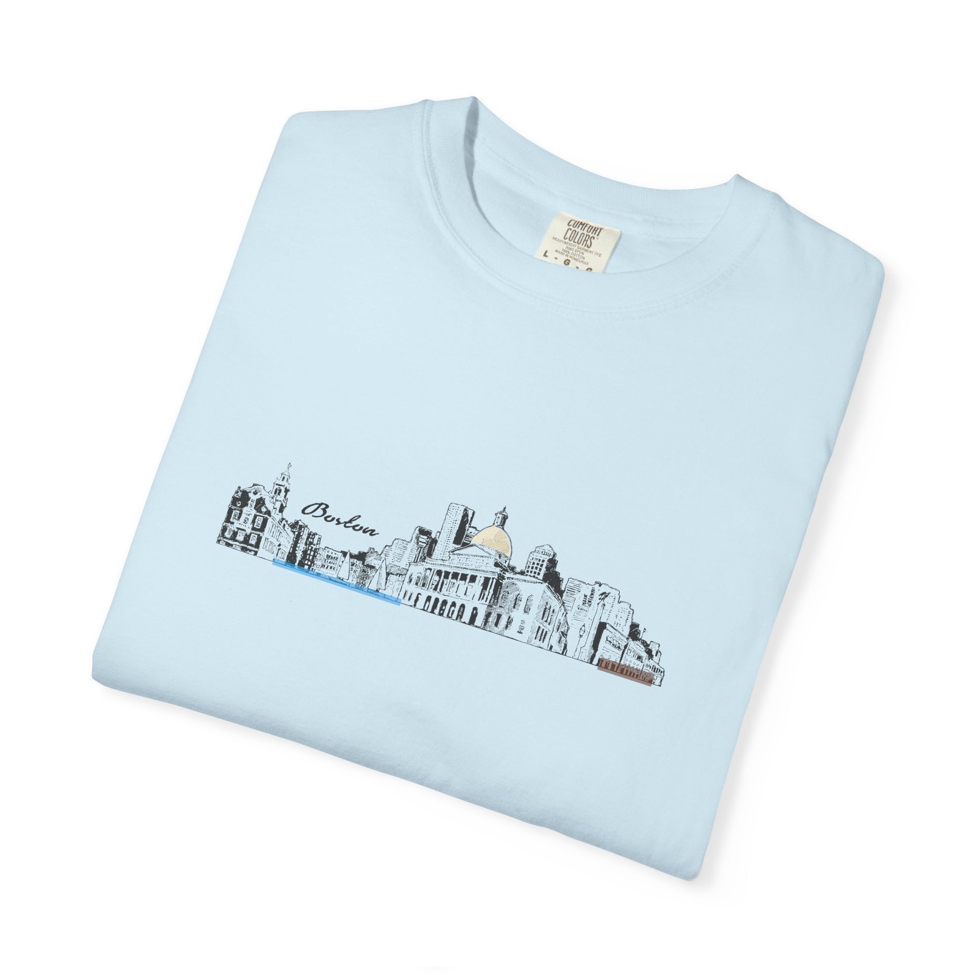 City Skyline Sketch T-Shirt — Minimalist Urban Panorama Tee