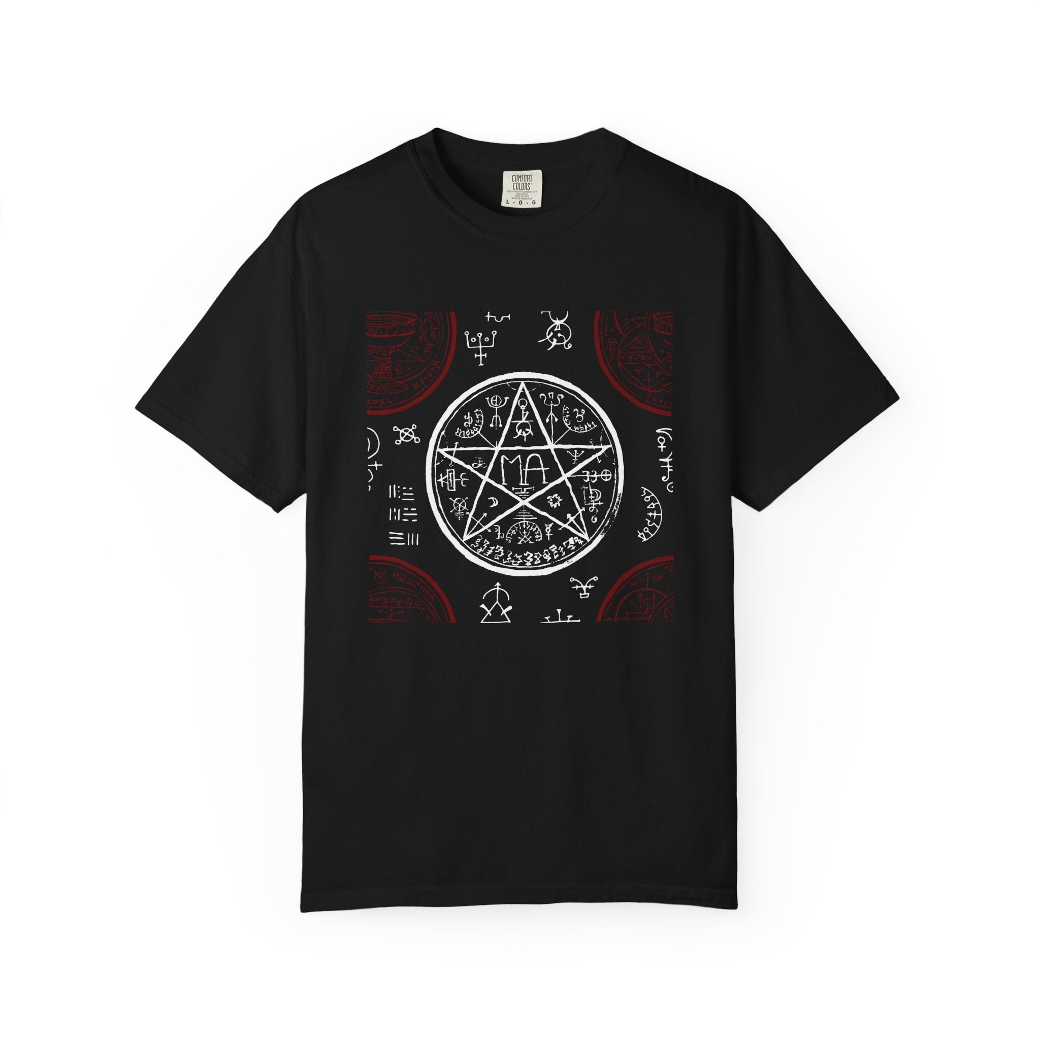 Occult Pentagram Symbol T-Shirt — Vintage Witchcraft Sigils Tee
