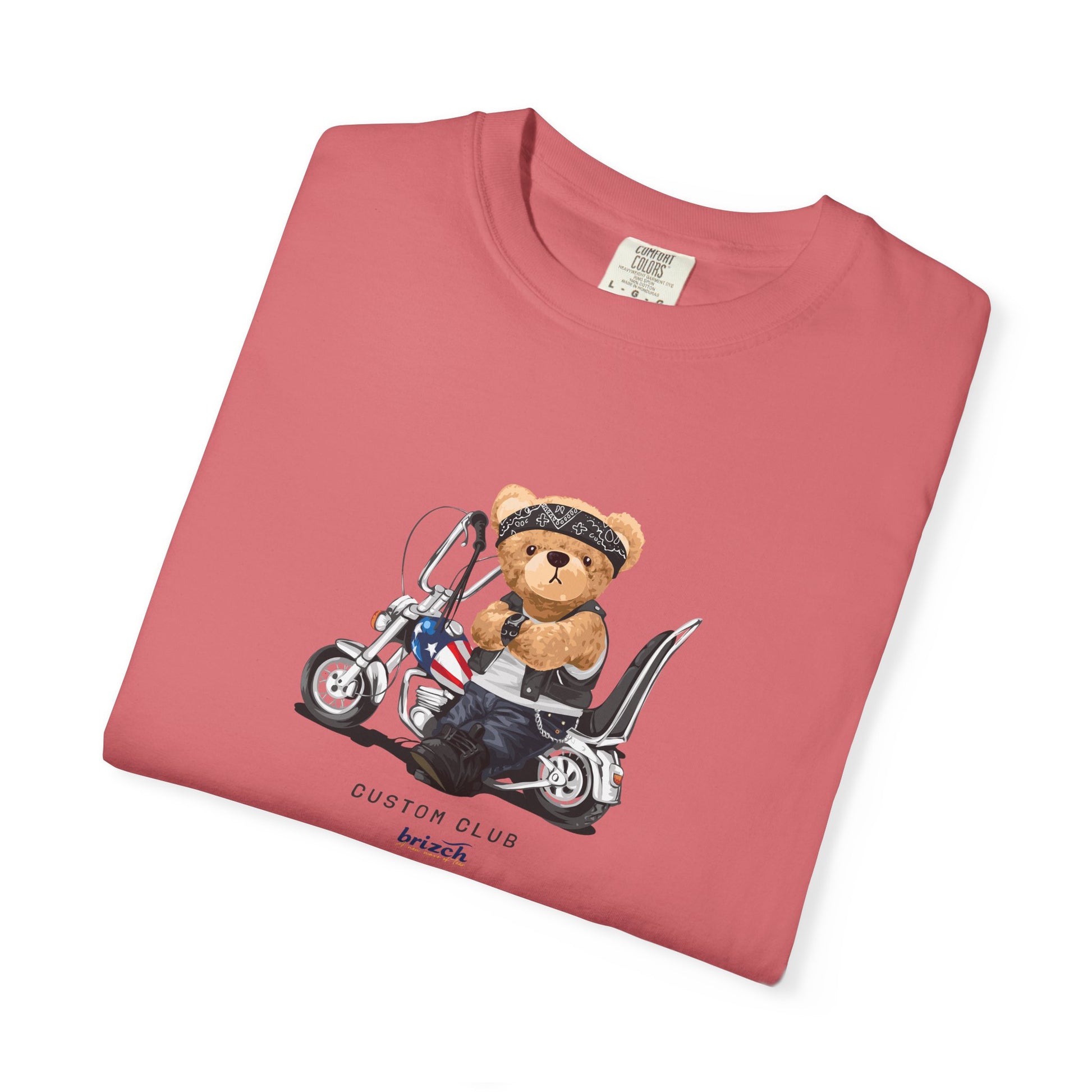 Teddy Bear on Scooter T-Shirt — Cute Vintage Scooter Graphic Tee Lifestyle