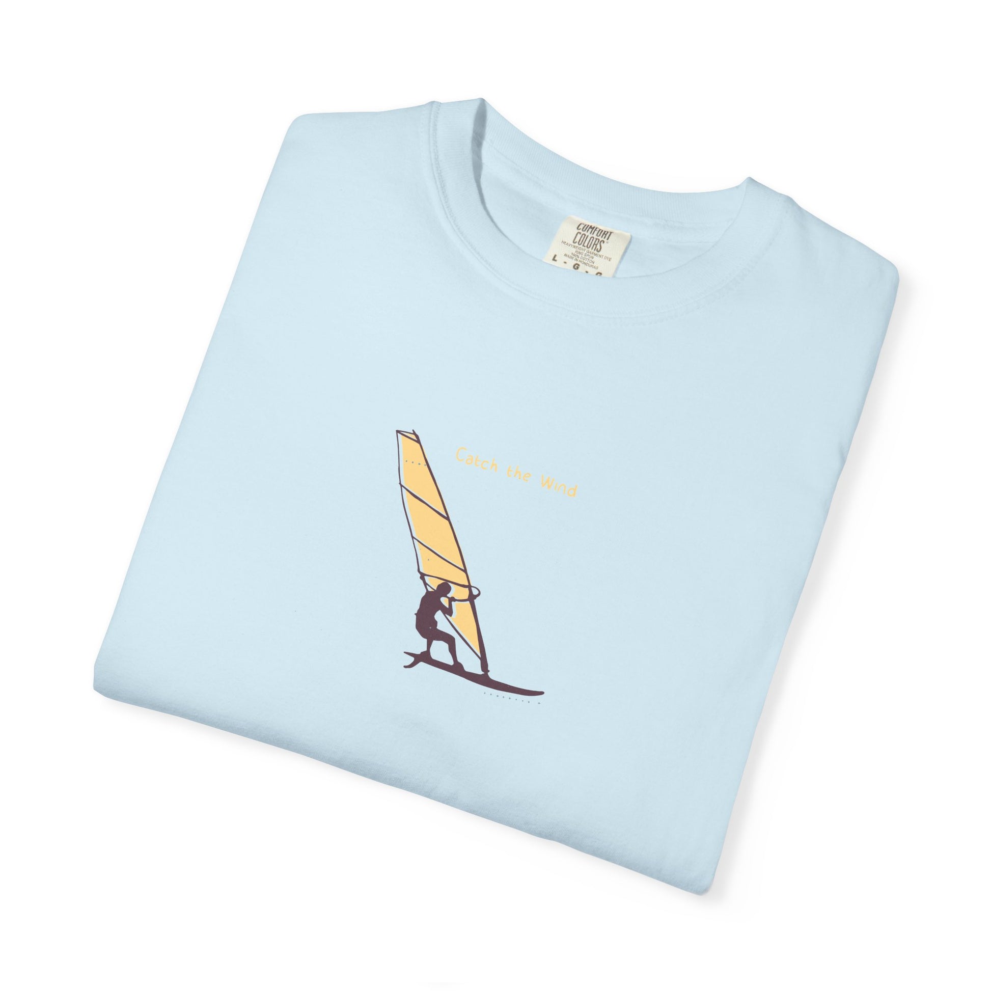 Windsurfing Sunset T-Shirt — Retro Sailboard Graphic Tee