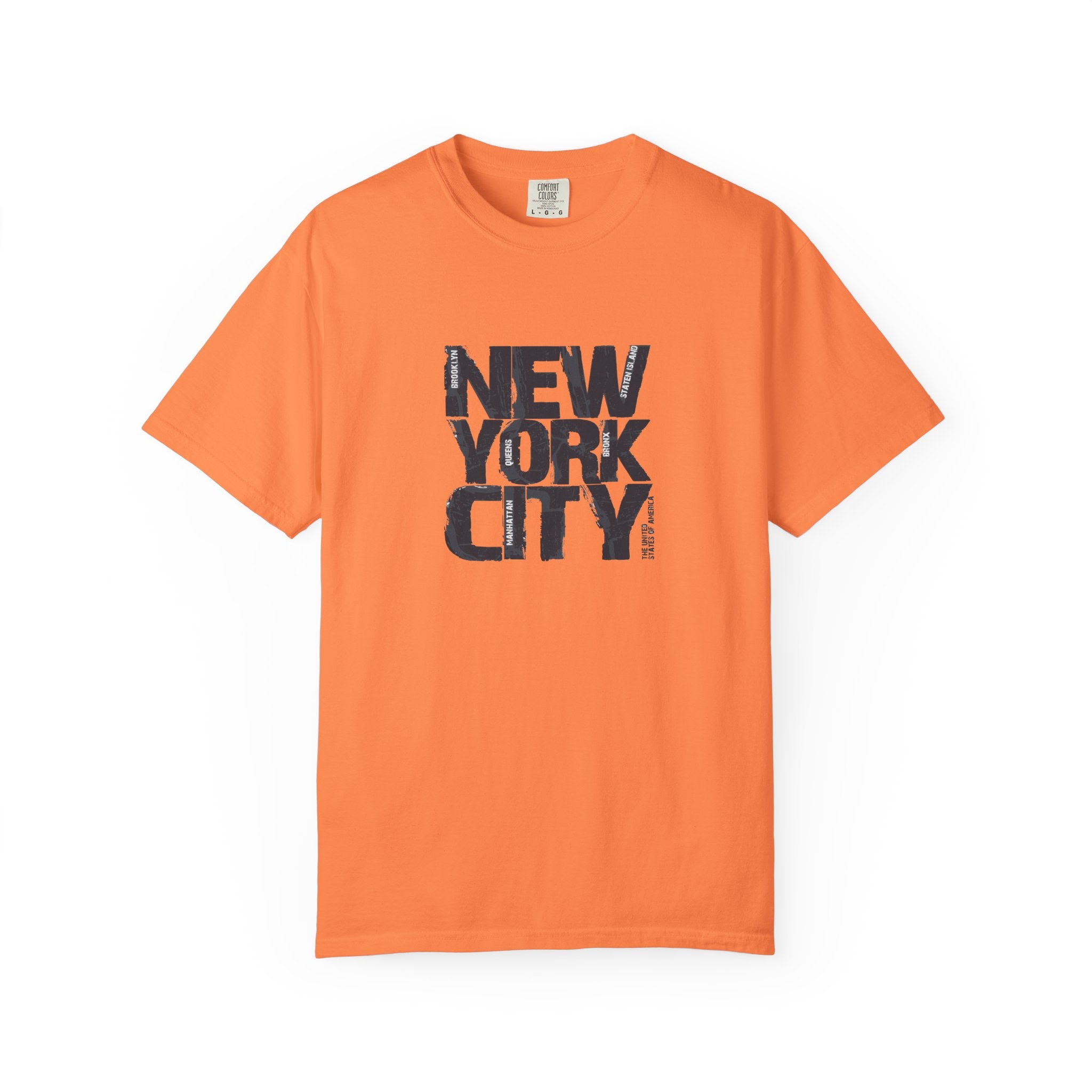 New York City Block Print T-Shirt — Vintage Urban Graphic Tee