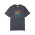 gray t-shirt with a fish design on a white background