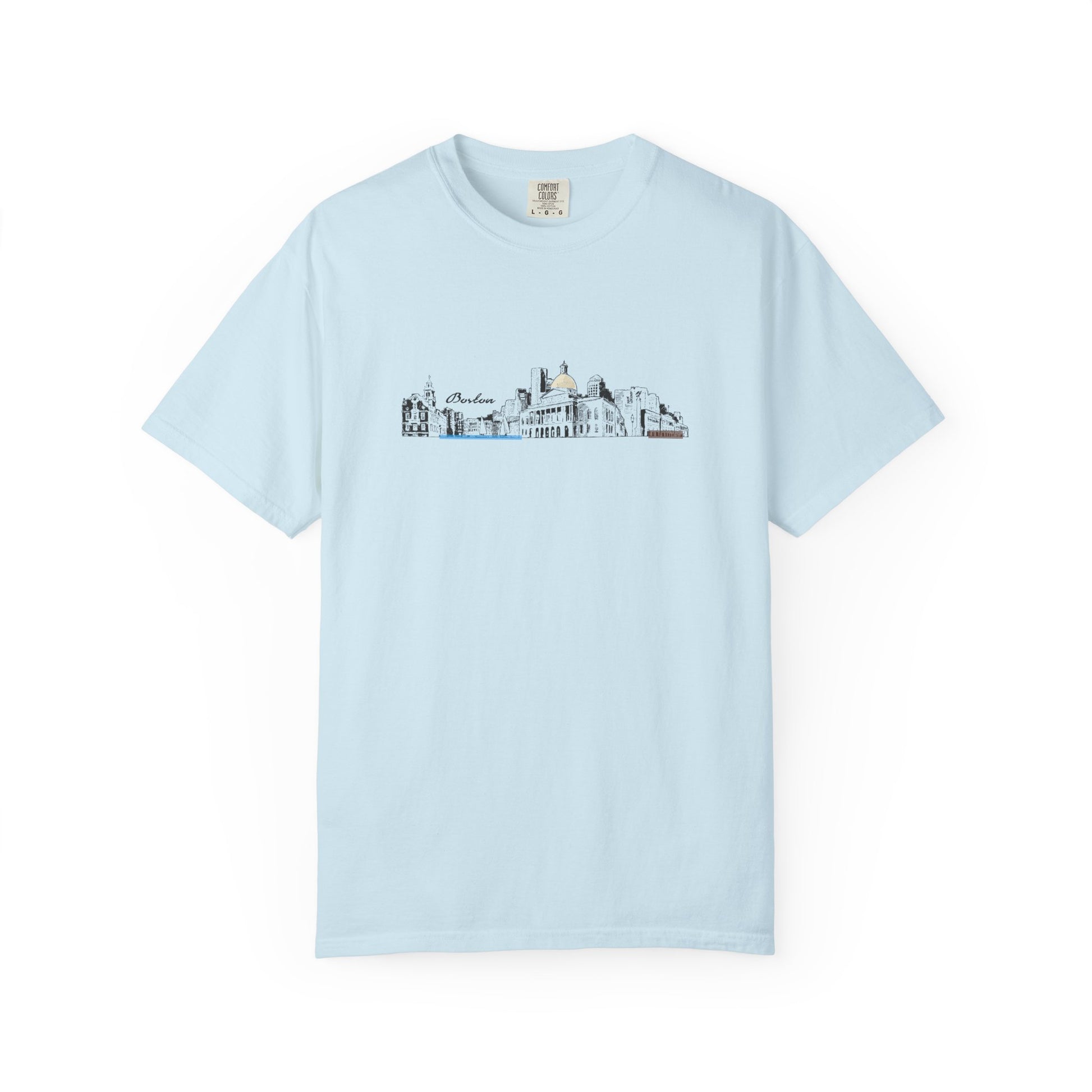 City Skyline Sketch T-Shirt — Minimalist Urban Panorama Tee