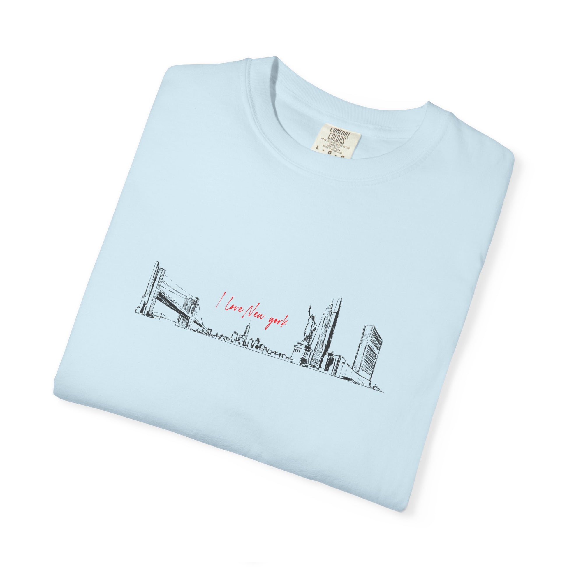 City Skyline Sketch T-Shirt — "wish you were here" Minimal Graphic Tee