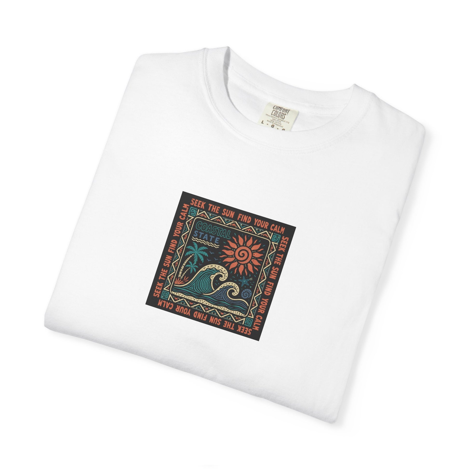 A folded white  t-shirt with abreeze style
