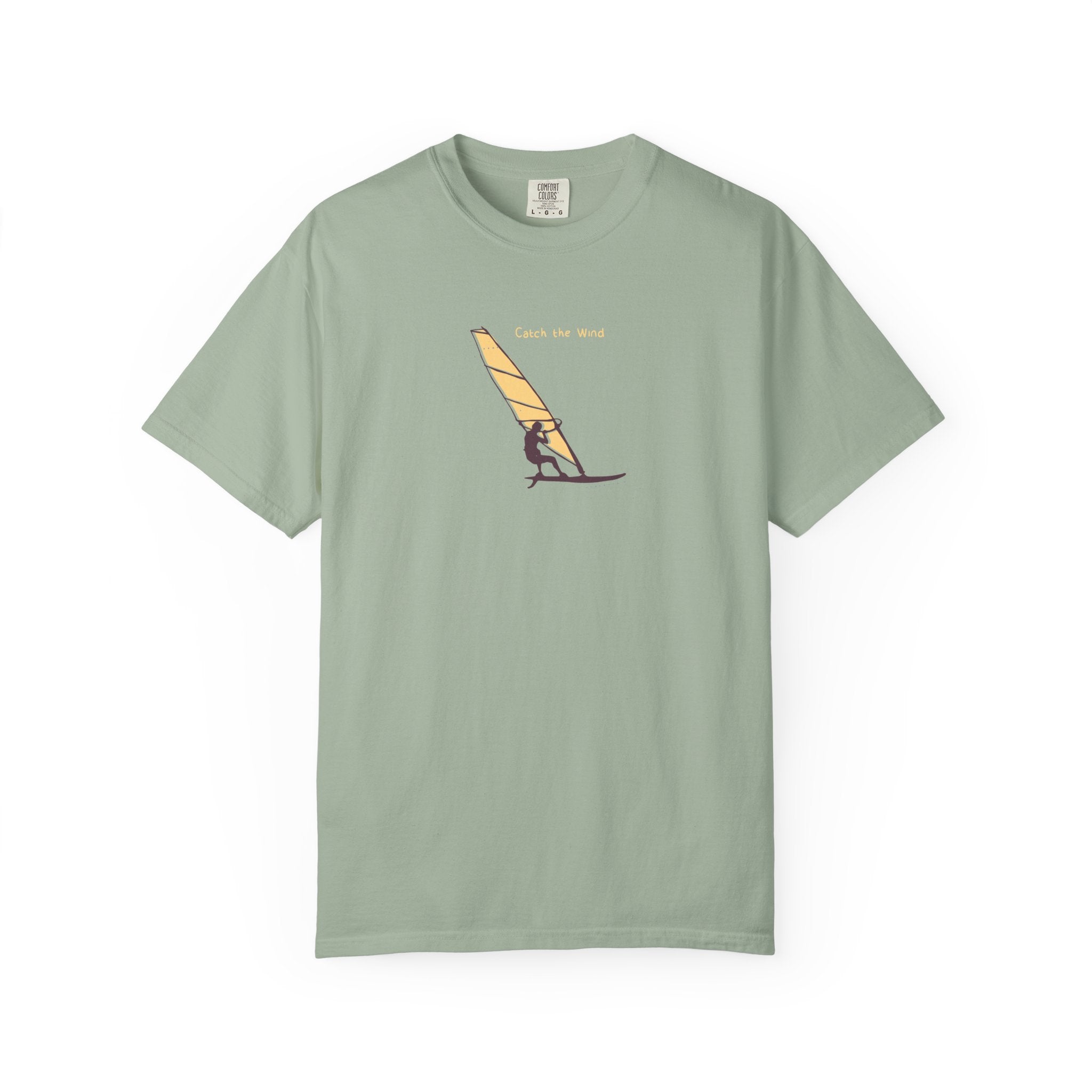 Windsurfing Sunset T-Shirt — Retro Sailboard Graphic Tee