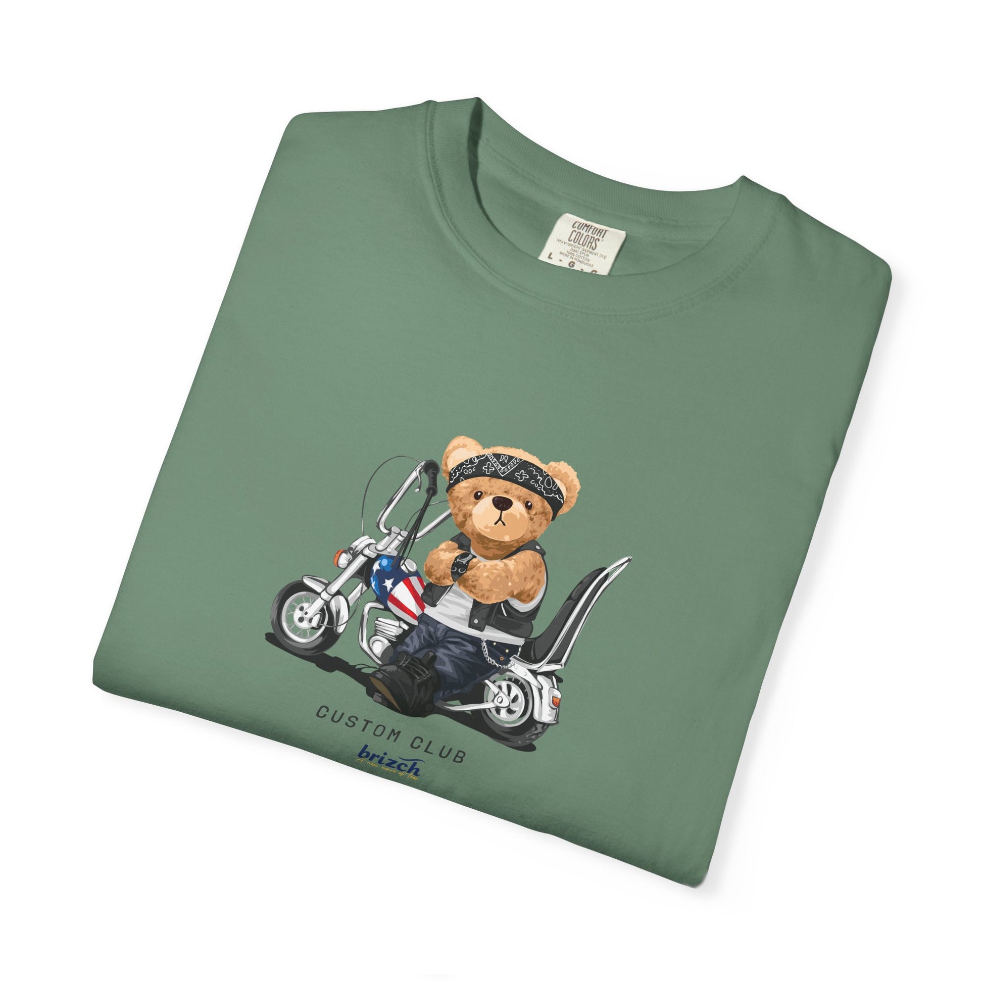 Teddy Bear on Scooter T-Shirt — Cute Vintage Scooter Graphic Tee Lifestyle