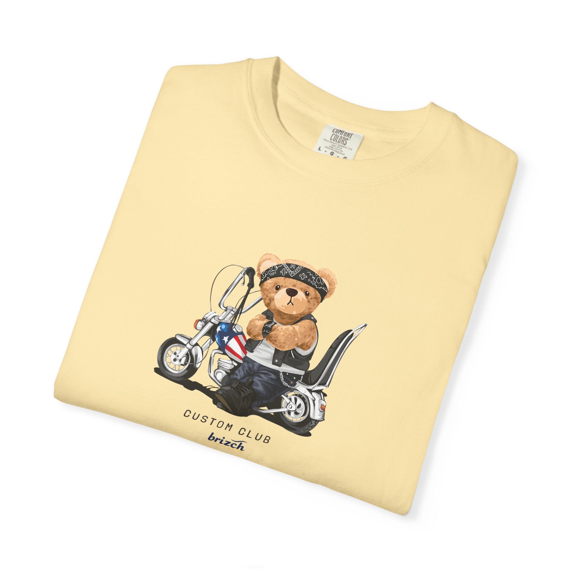 Teddy Bear on Scooter T-Shirt — Cute Vintage Scooter Graphic Tee Lifestyle