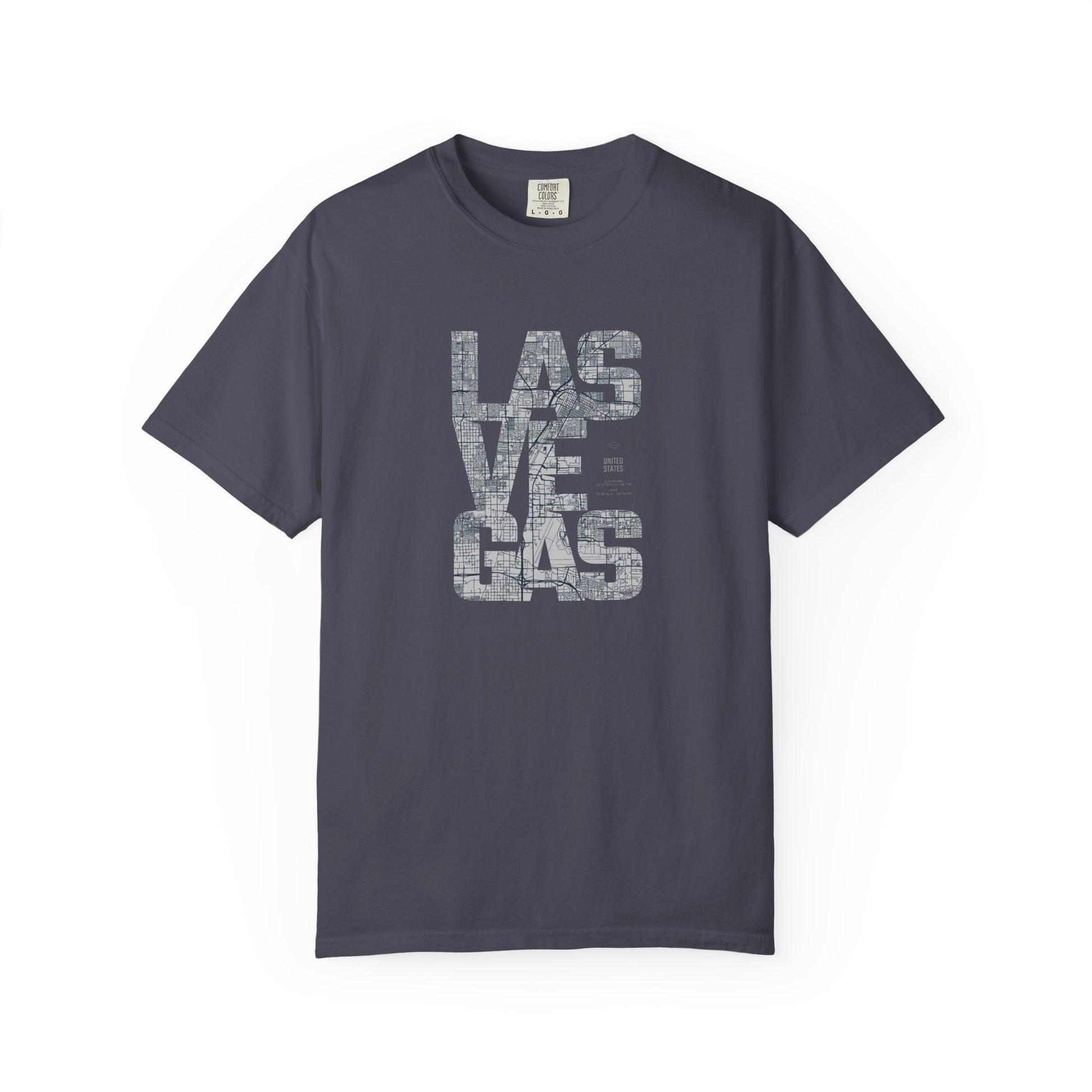 Las Vegas Vintage Block Tee — Retro Cityscape Graphic T-Shirt