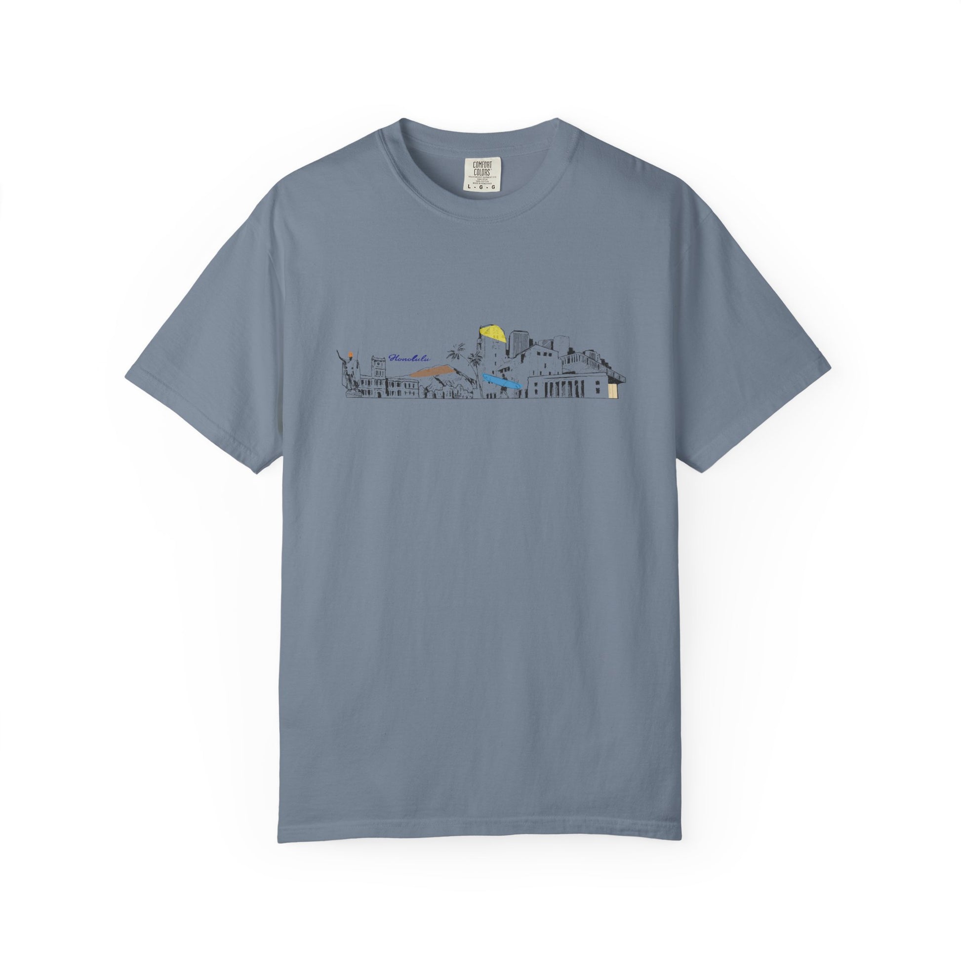 City Skyline T-Shirt — Minimal Hand-Drawn Urban Landscape Tee