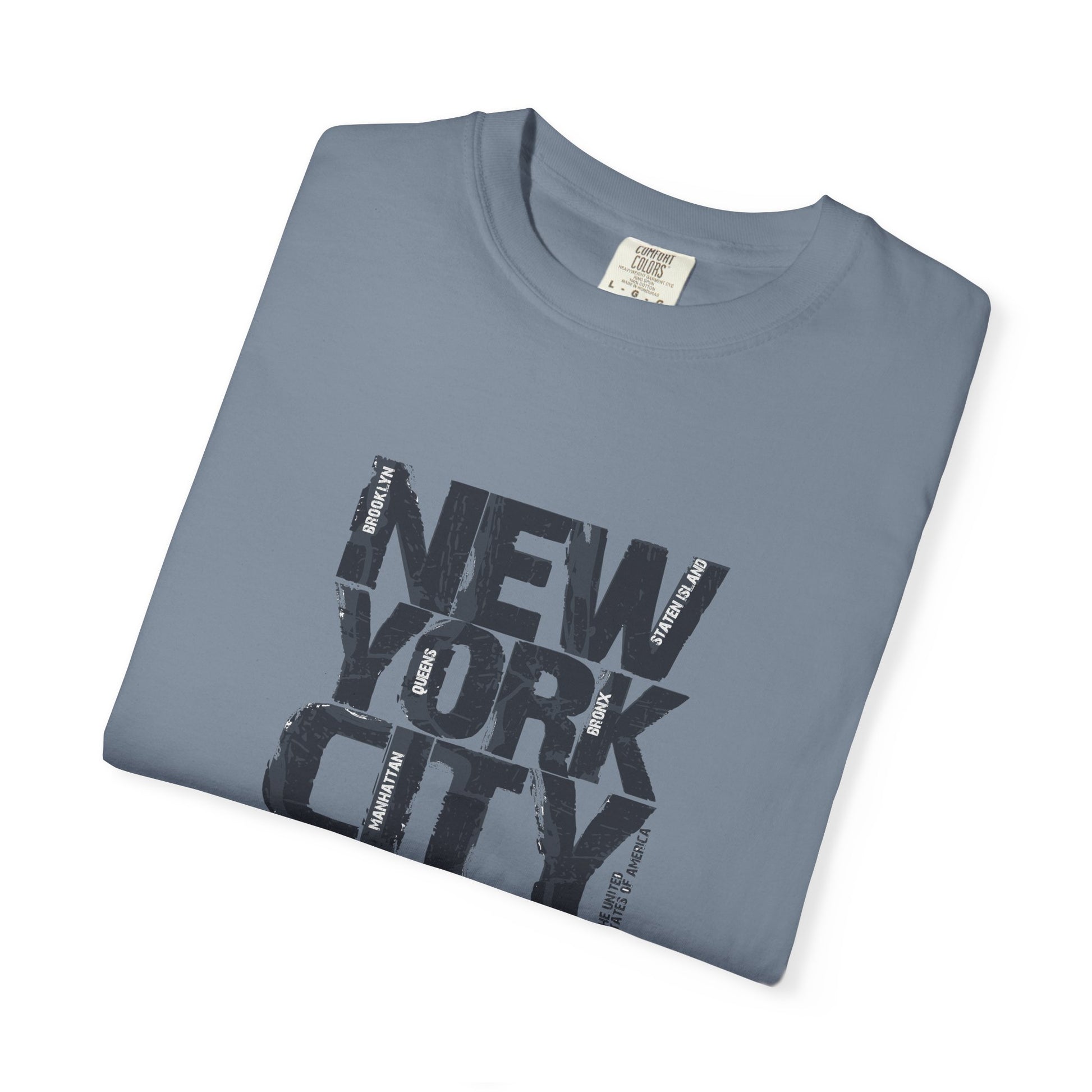 New York City Block Print T-Shirt — Vintage Urban Graphic Tee