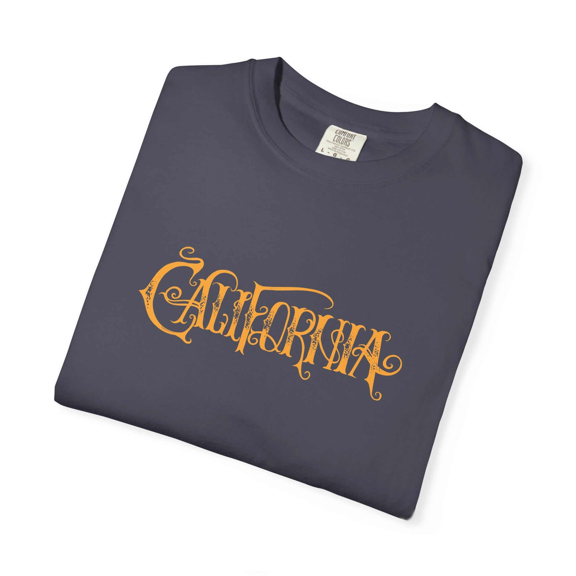 Folded dark gray t-shirt with brown football graphic and 'Together We Are America' text on a white background