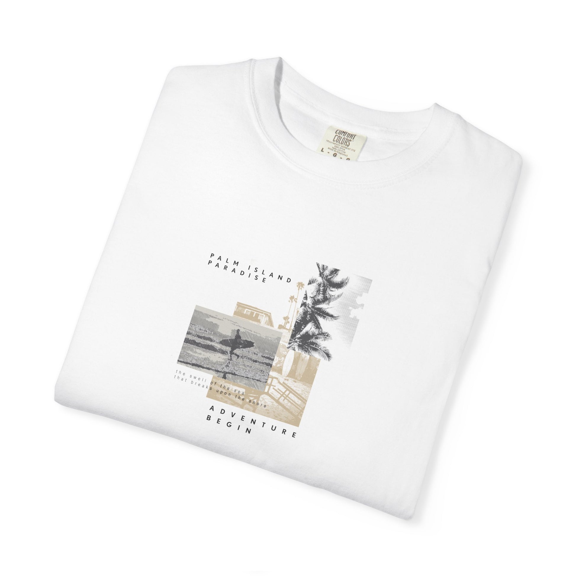 Graphic Tee - Coastal Collage "Take It Easy" Shirt