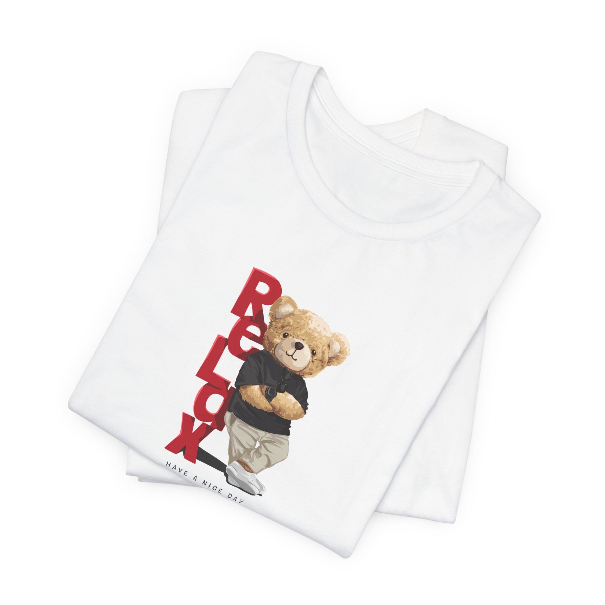 Relax Teddy Bear Graphic Tee — "RELAX" Streetwear T‑Shirt