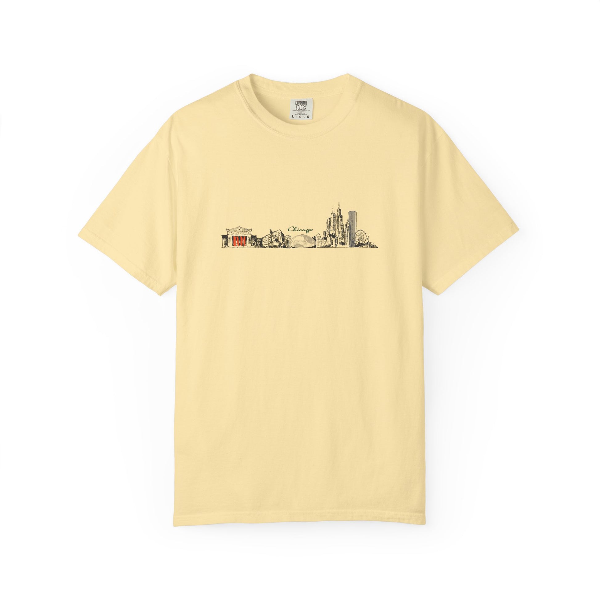 City Skyline T-Shirt — Minimal Watercolor Landmarks Tee