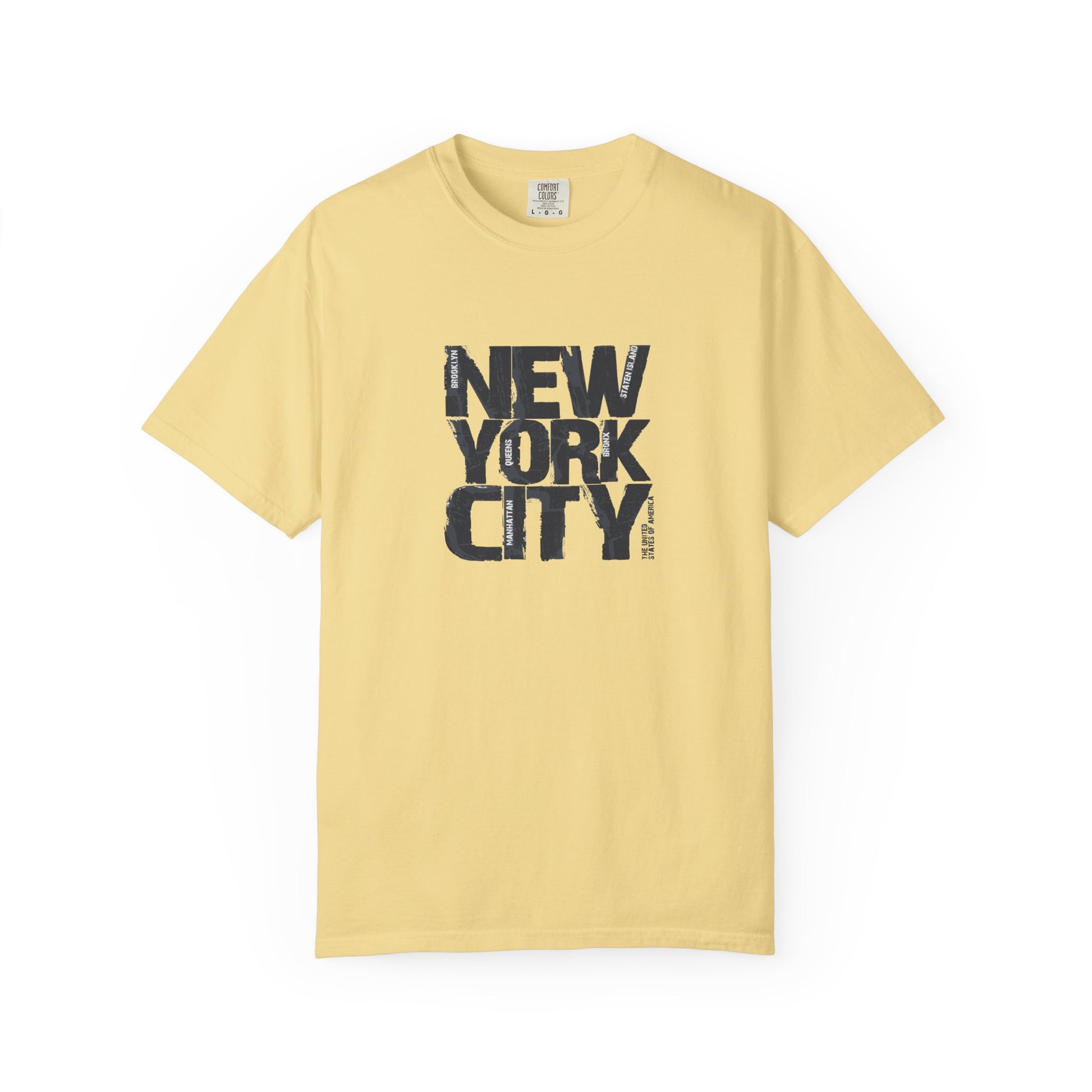 New York City Block Print T-Shirt — Vintage Urban Graphic Tee