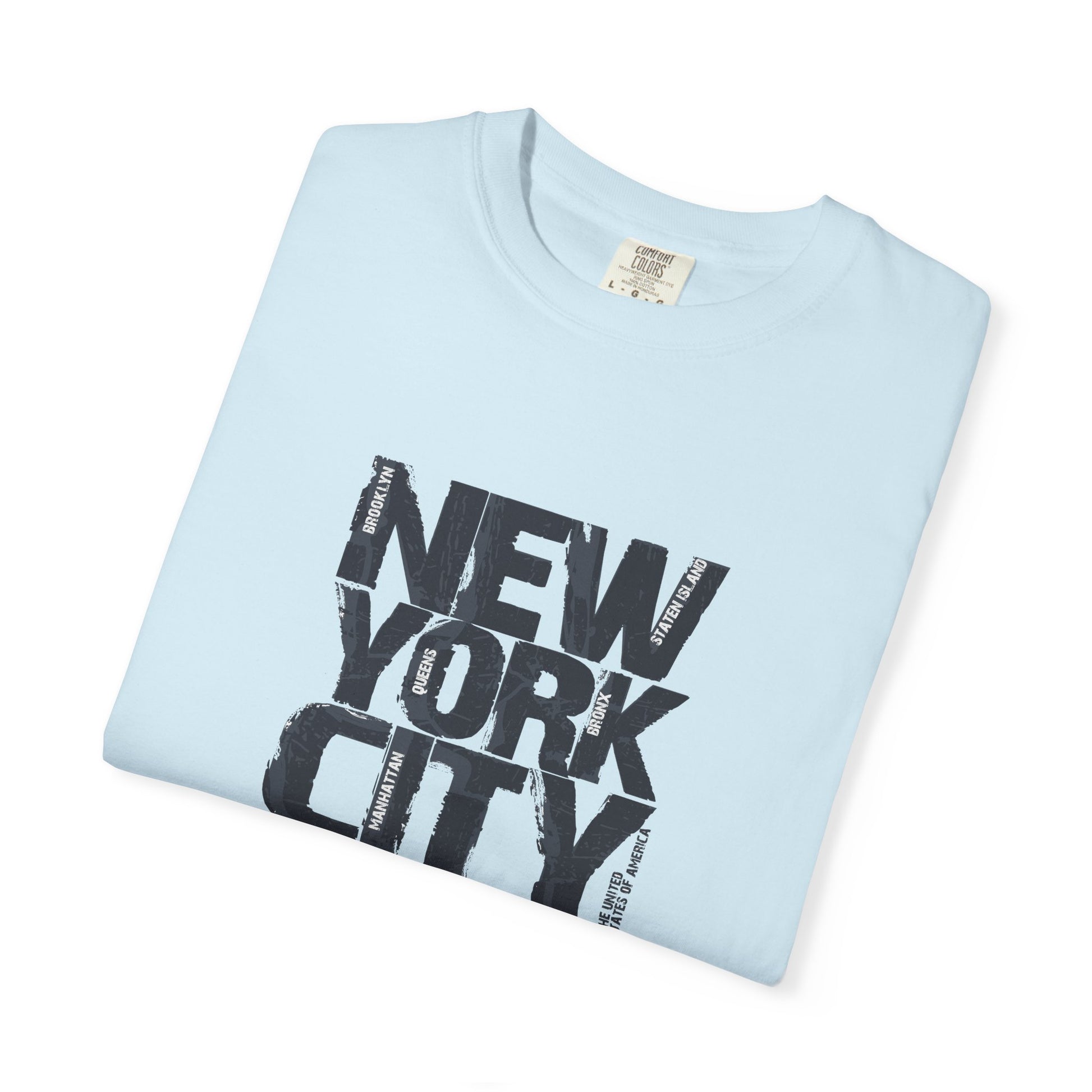 New York City Block Print T-Shirt — Vintage Urban Graphic Tee