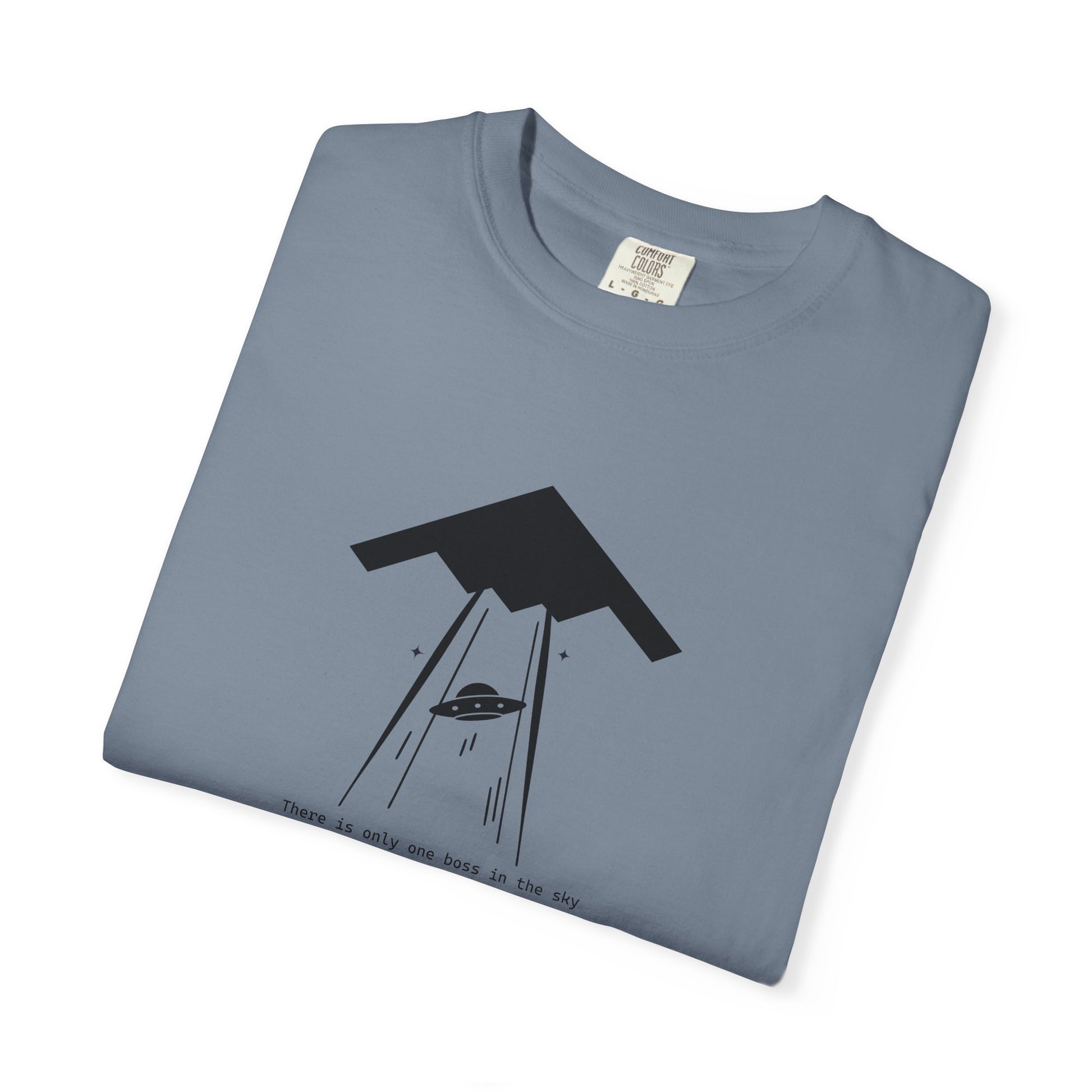 T-Shirt — Minimal UFO Abduction Illustration ("Take Me With You")