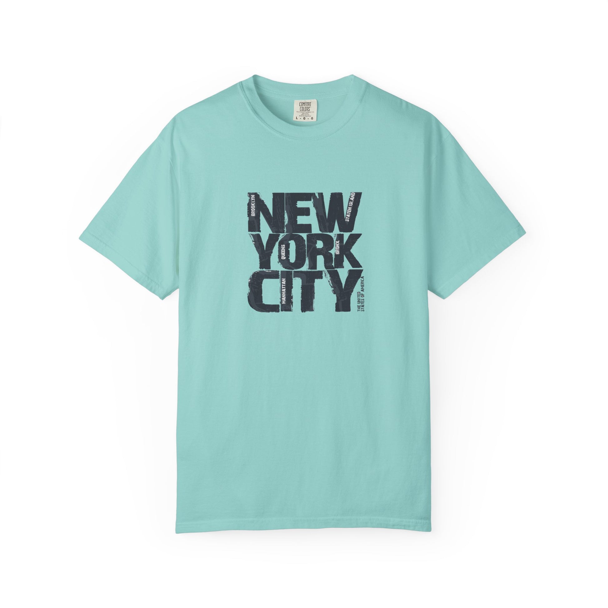 New York City Block Print T-Shirt — Vintage Urban Graphic Tee