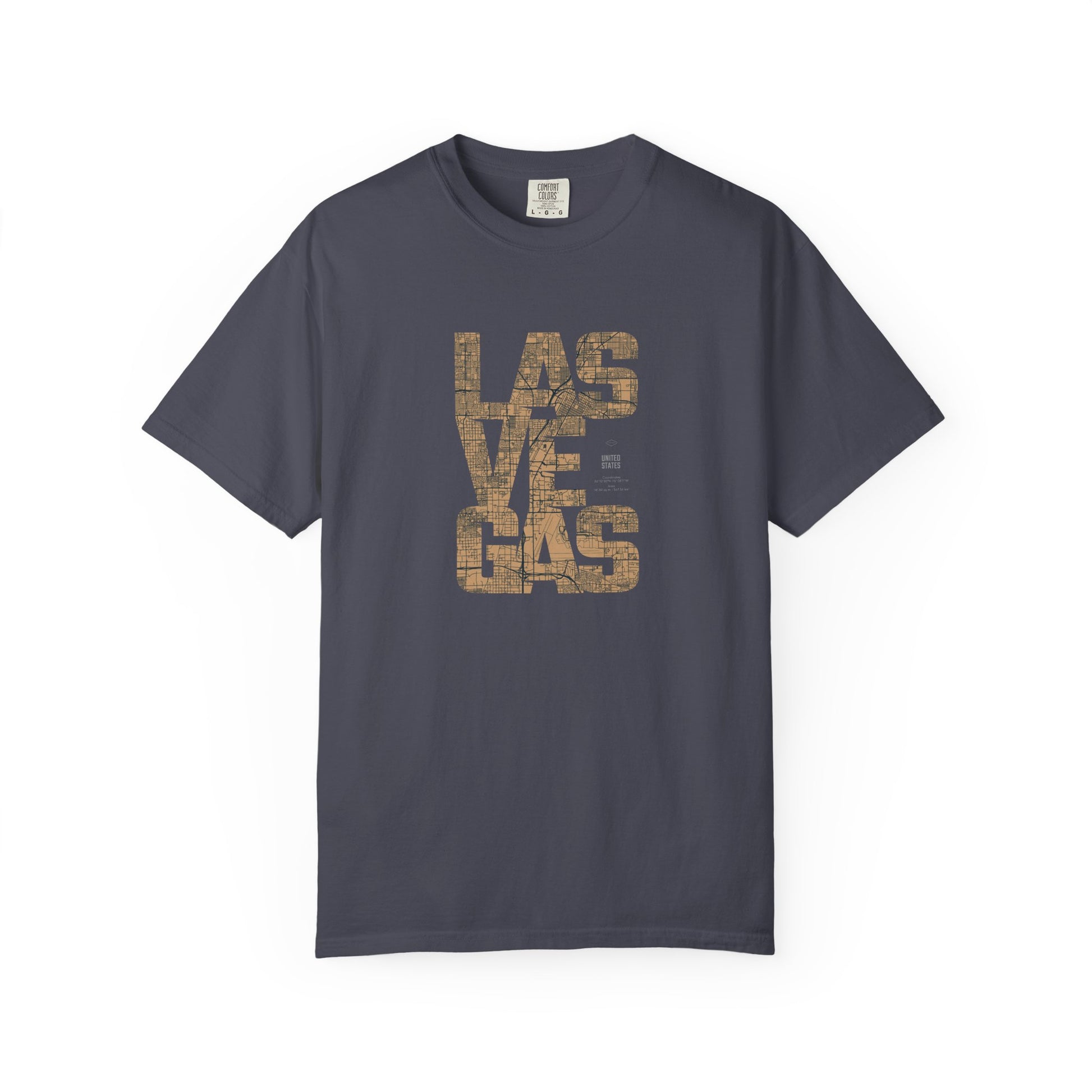 Las Vegas Rustic Text T-Shirt — Vintage Casino Travel Tee