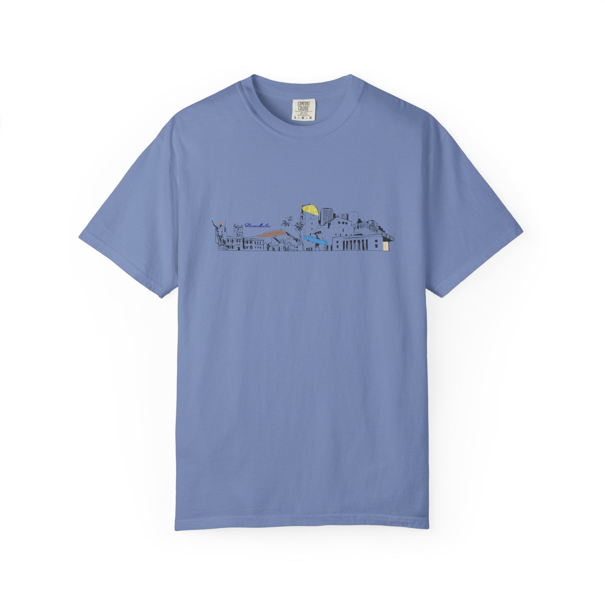 City Skyline T-Shirt — Minimal Hand-Drawn Urban Landscape Tee
