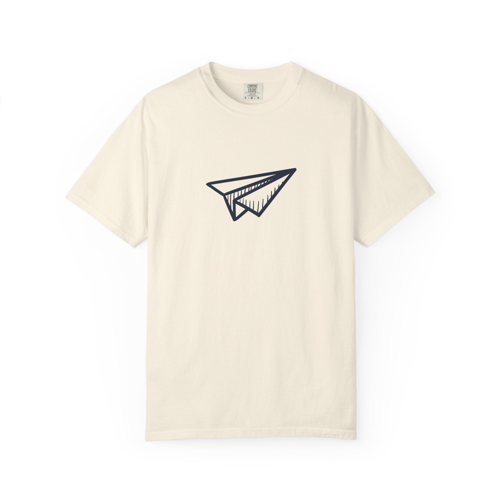 Paper Airplane Graphic T-Shirt — Minimalist Travel & Wanderlust Tee