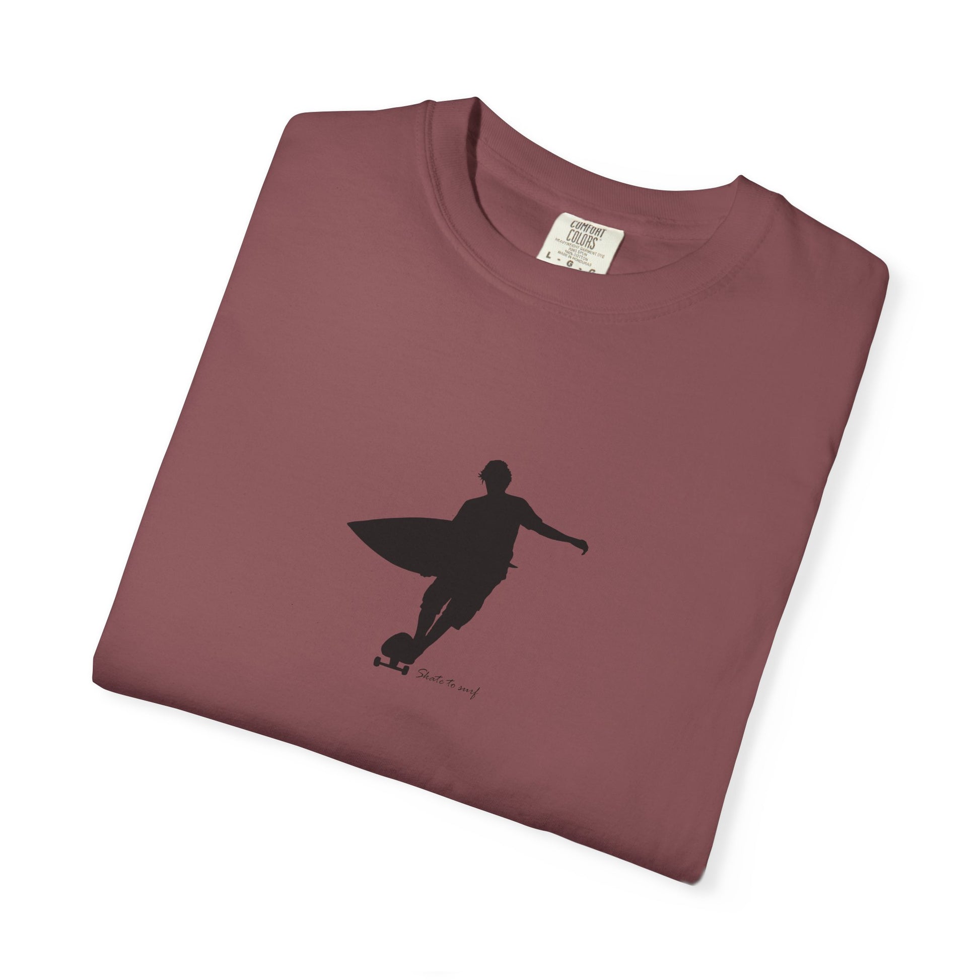 Surfer Graphic T-Shirt – Minimal Surfboard Silhouette Tee