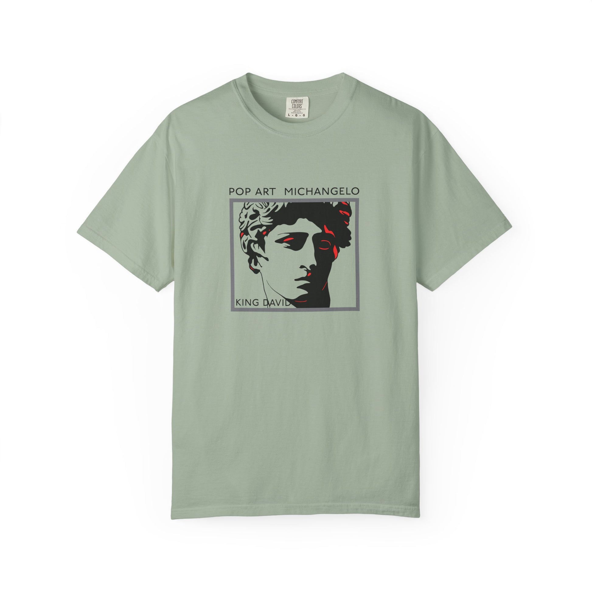 Pop Art Michelangelo T-Shirt — Retro Statue Graphic Tee lifestayle