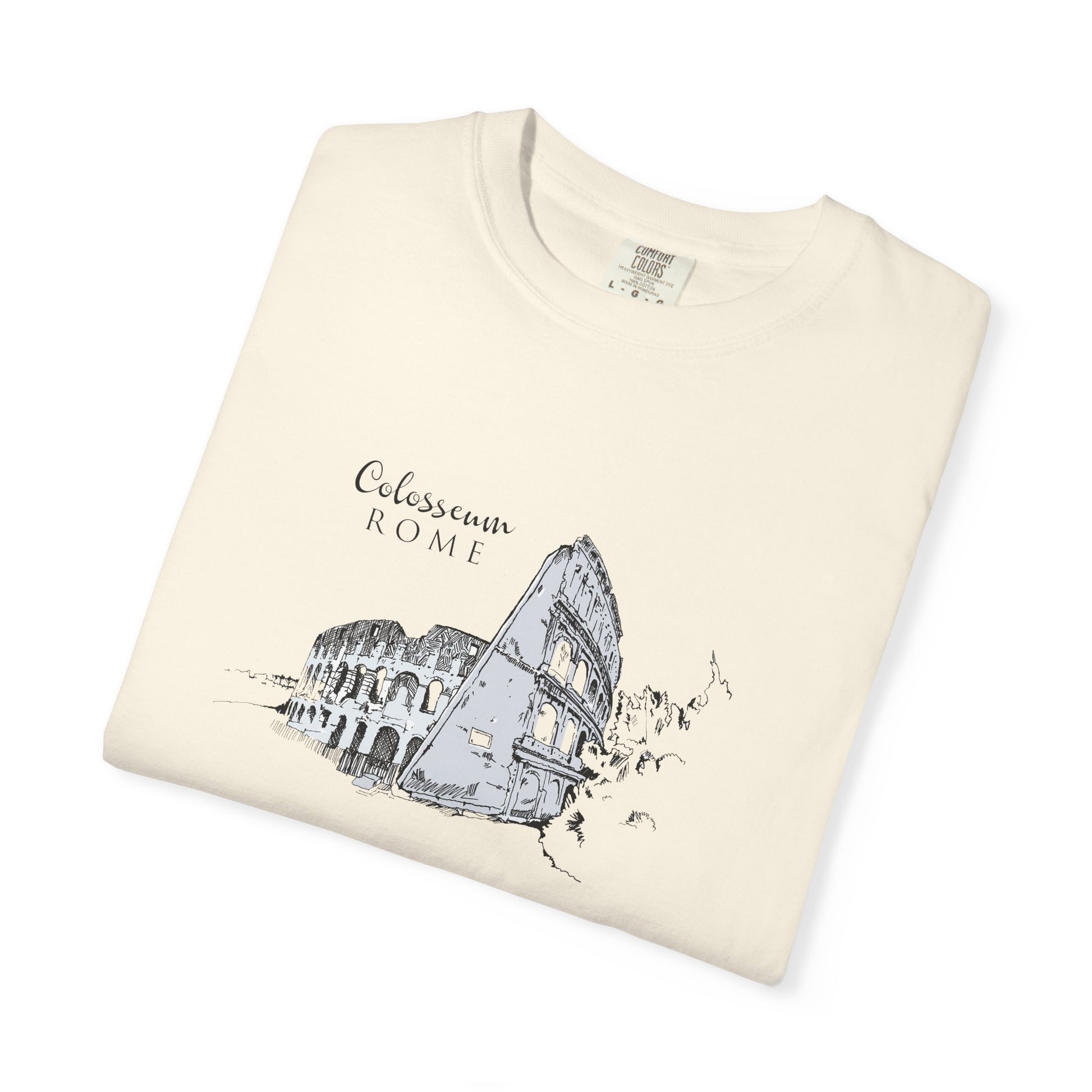 Rome Colosseum Sketch T-Shirt — Vintage Travel Tee world