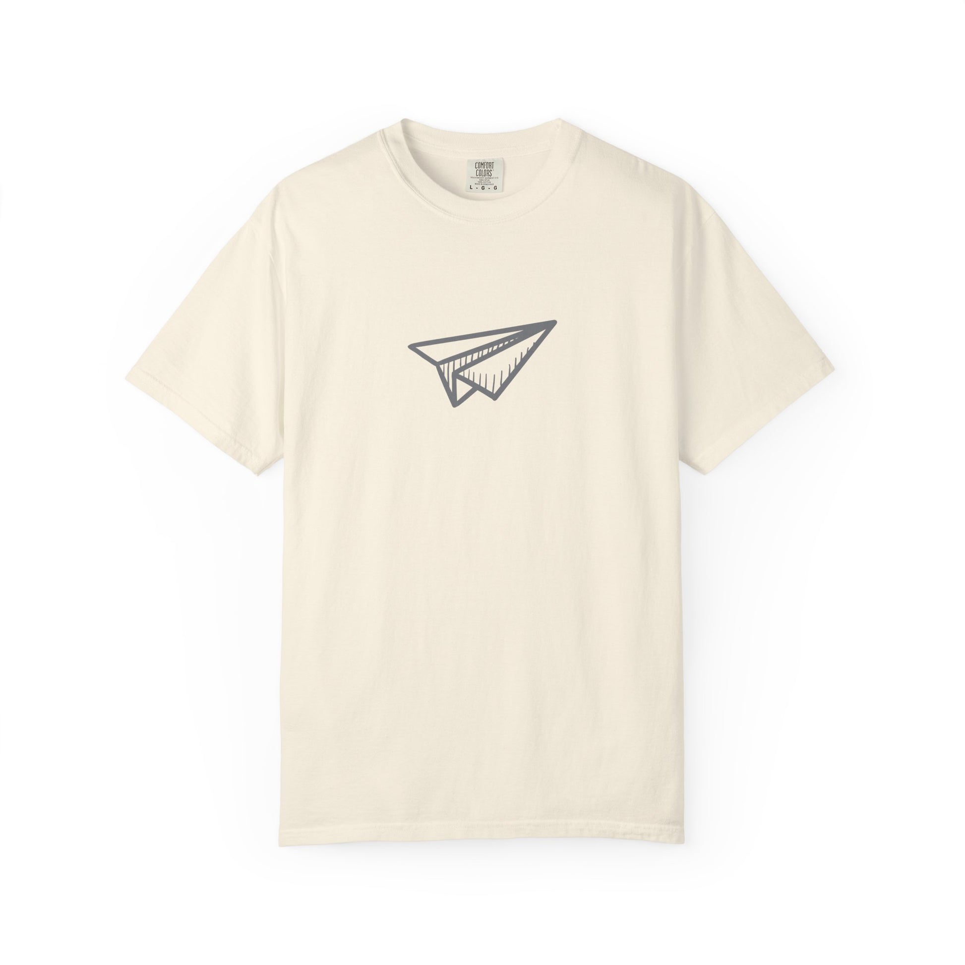 Paper Airplane Graphic T-Shirt — Minimalist Travel & Adventure Tee