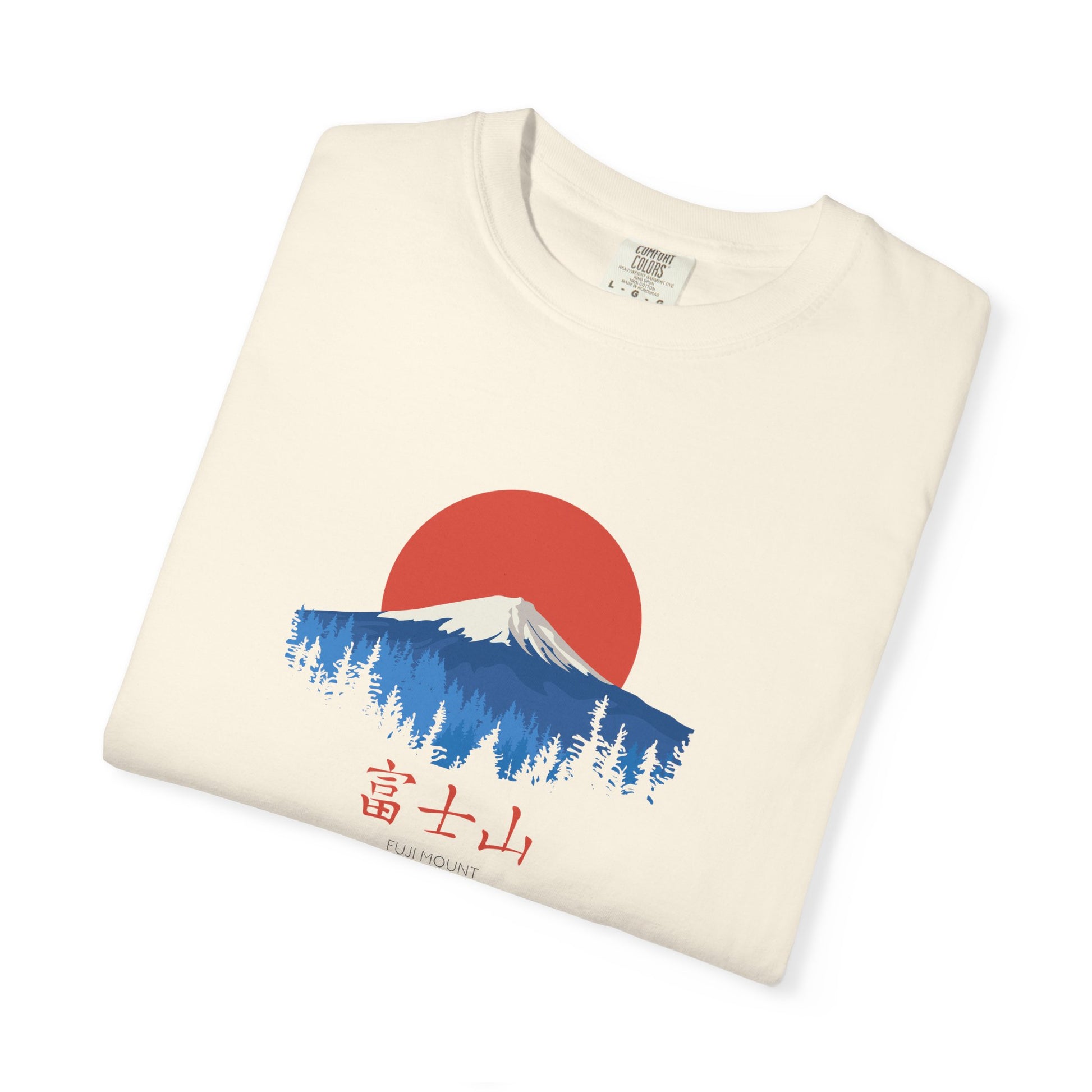 T-Shirt | Mount Fuji Sunrise Graphic Tee — Japanese Kanji Nature Design world