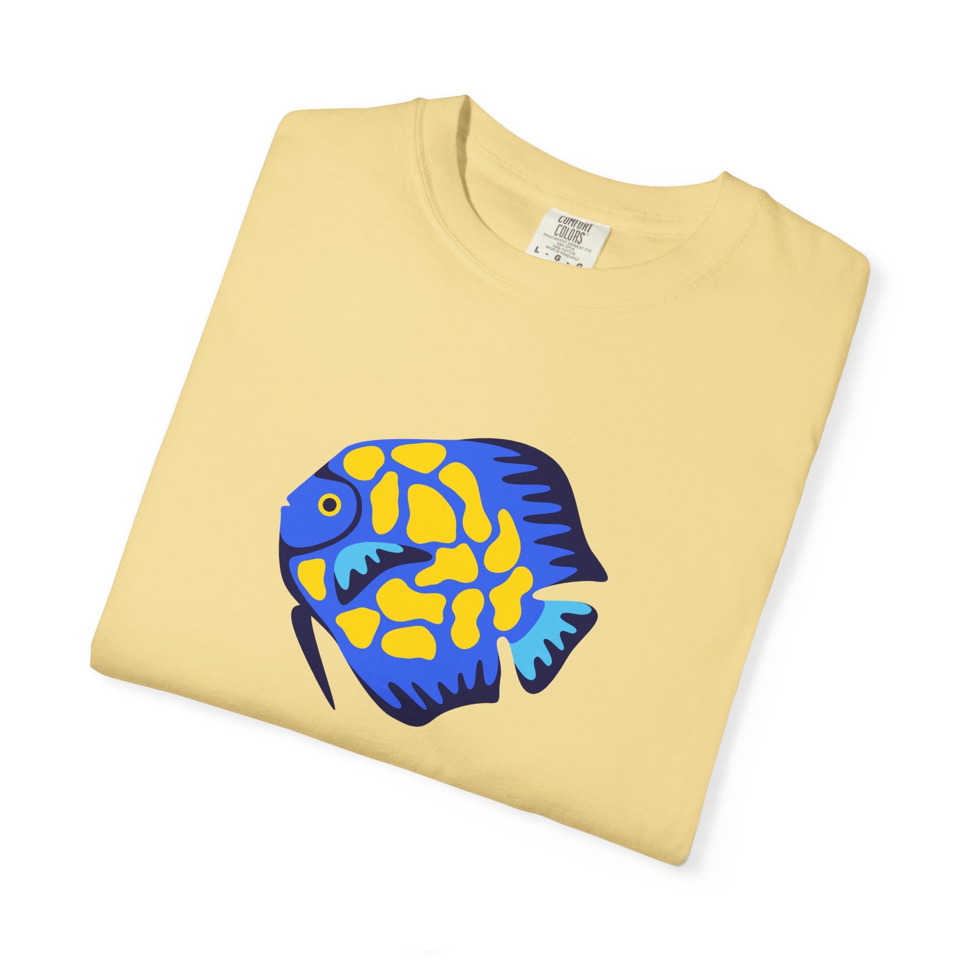 T-Shirt — Tropical Blue Yellow Angelfish Graphic Tee
