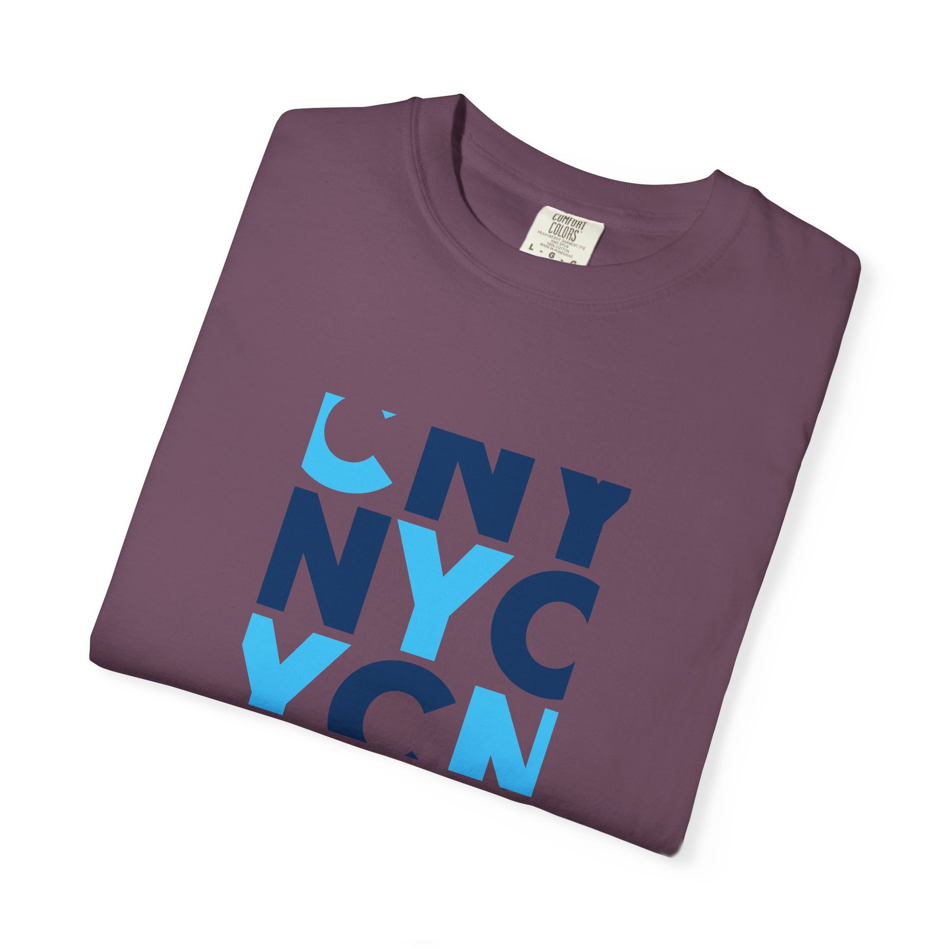 NYC Block Letter T-Shirt — Modern Blue New York Graphic Tee