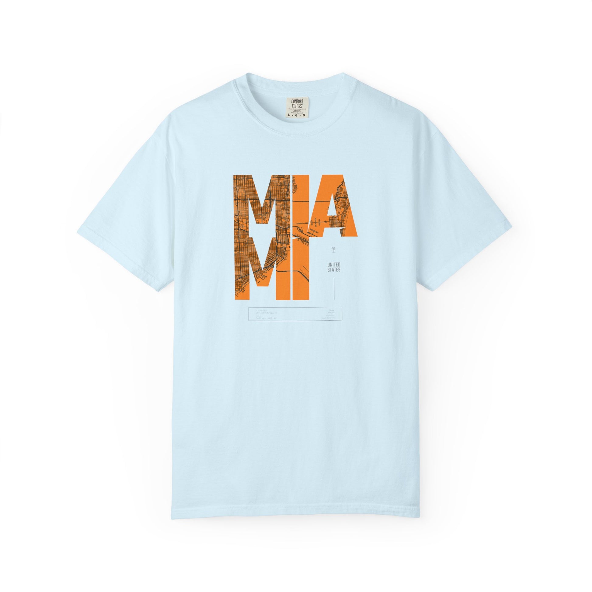 MIA MI Retro Block Graphic T-Shirt — Orange Vintage City Tee