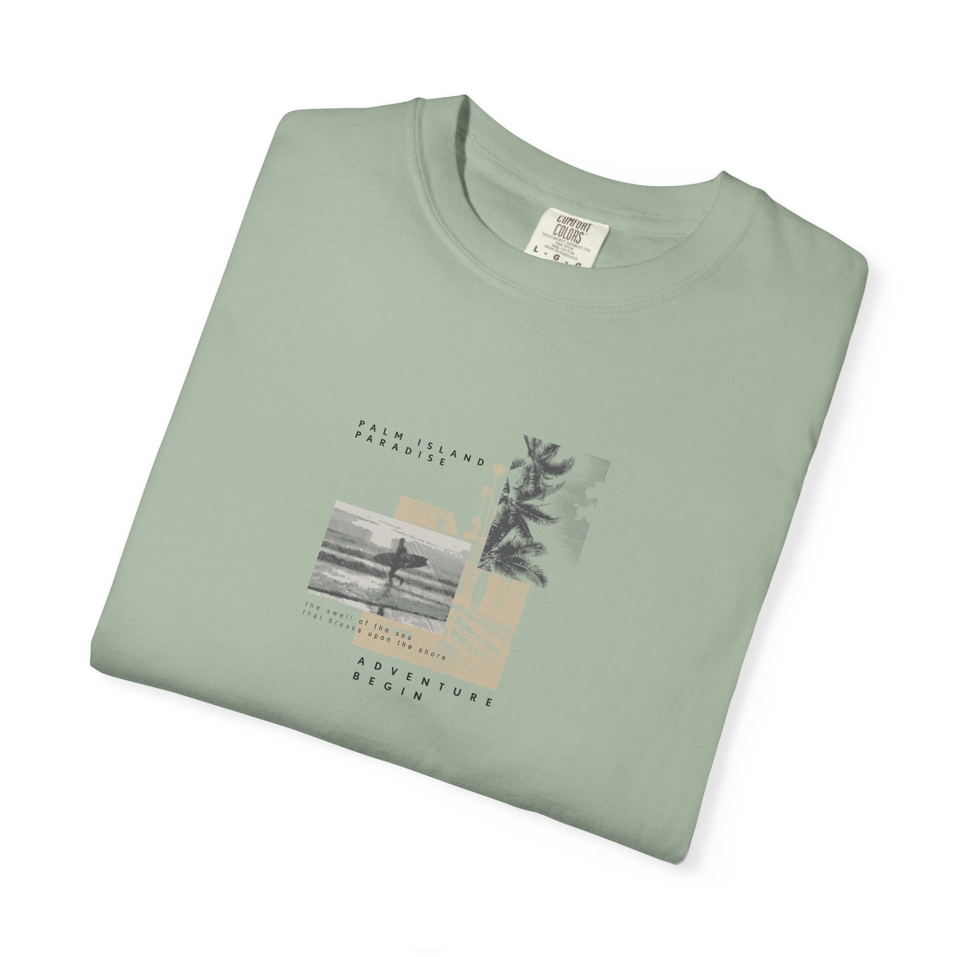 Graphic Tee - Coastal Collage "Take It Easy" Shirt