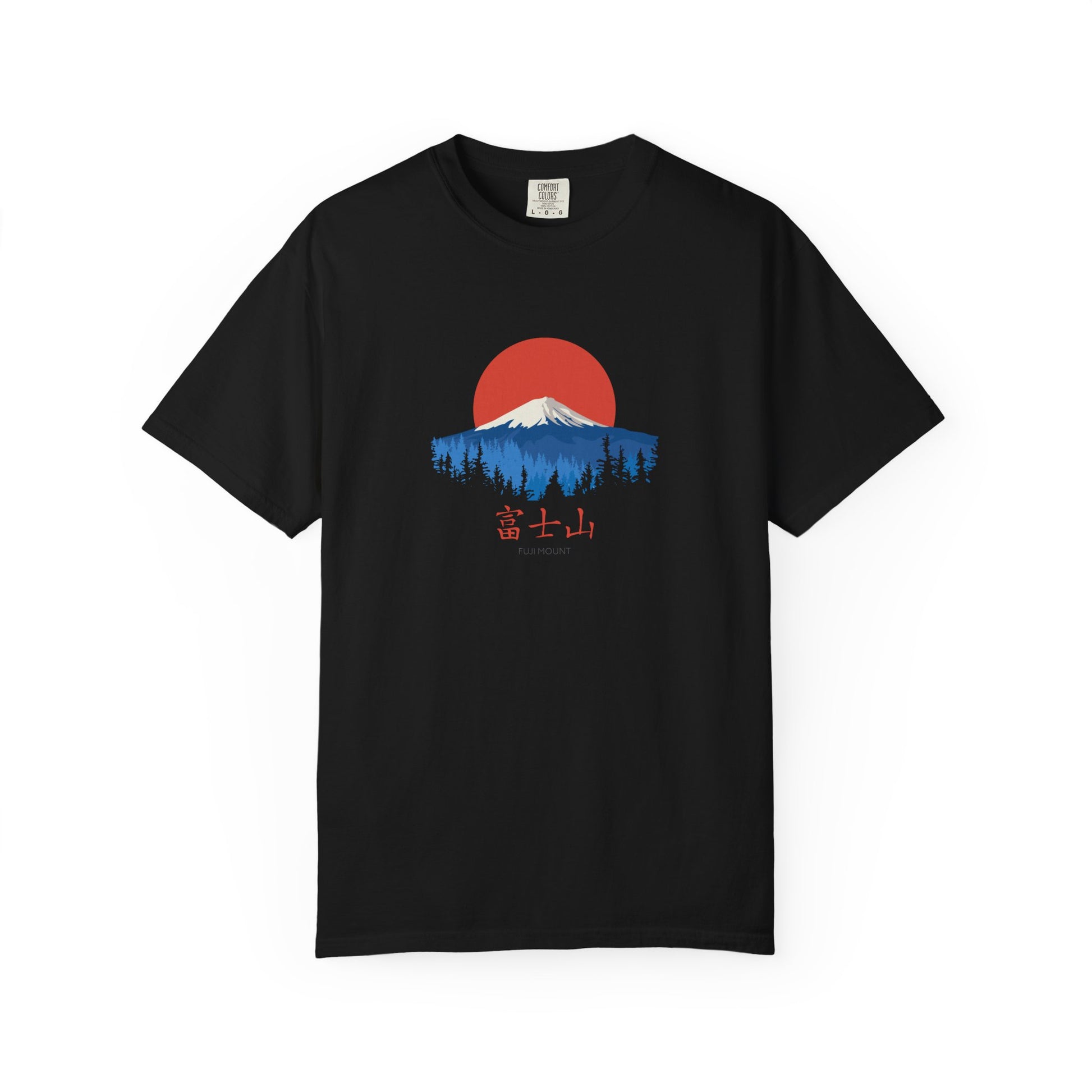 T-Shirt | Mount Fuji Sunrise Graphic Tee — Japanese Kanji Nature Design world