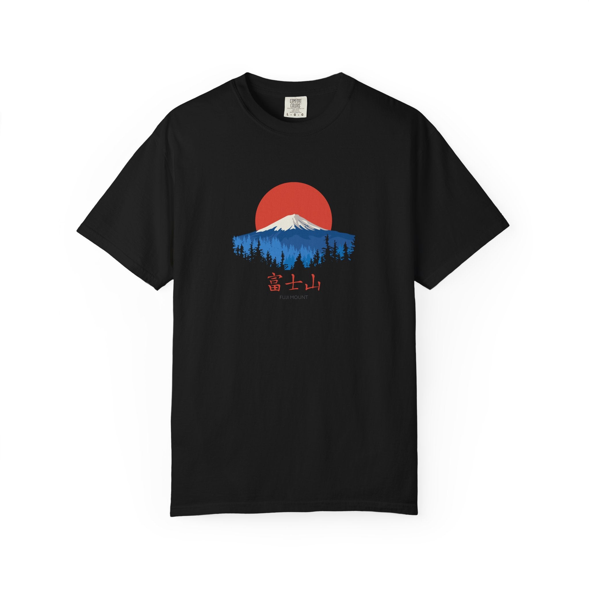 T-Shirt | Mount Fuji Sunrise Graphic Tee — Japanese Kanji Nature Design world
