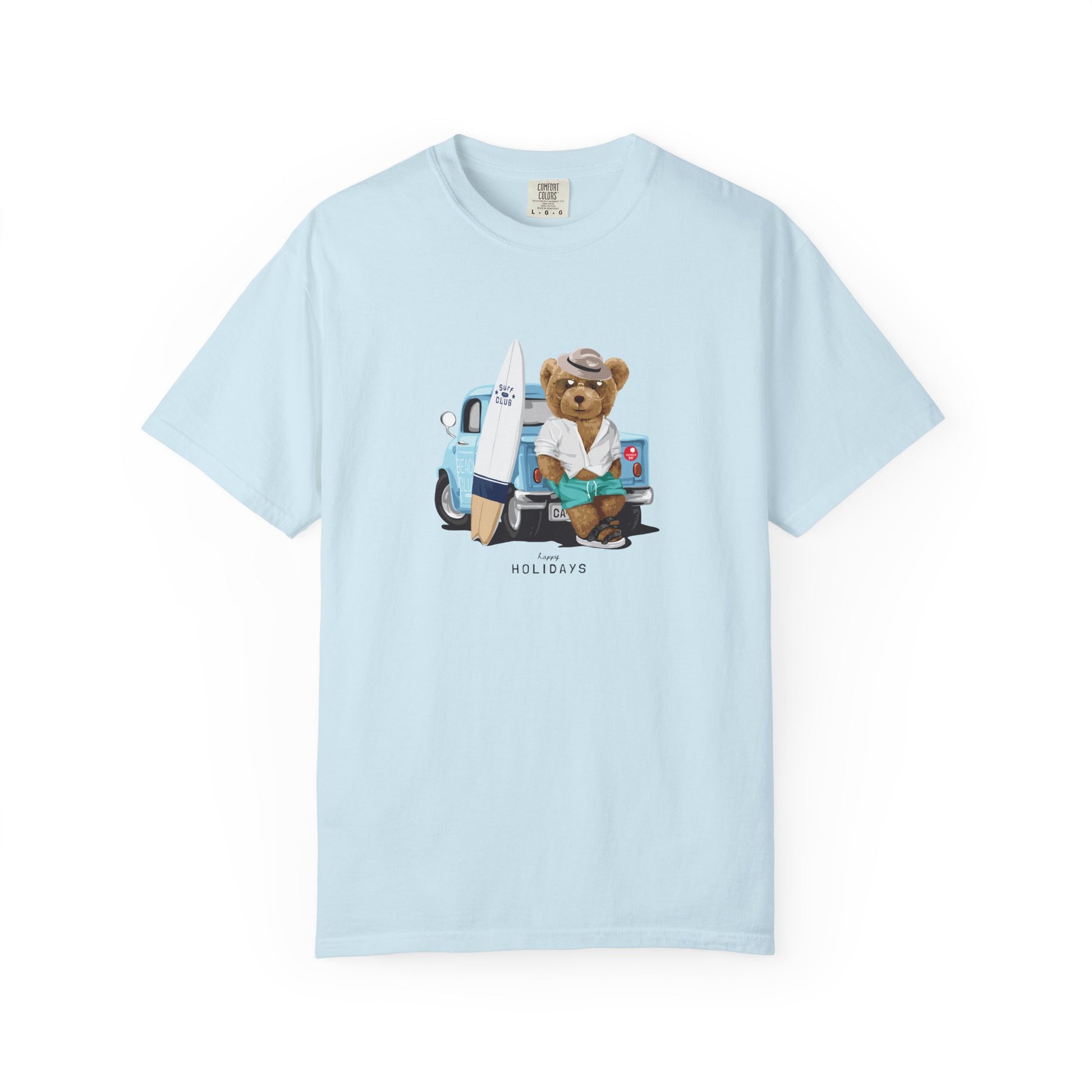 Bear Vacation Graphic T-Shirt — 'Holidays' Cute Teddy with Camper Lifestyle