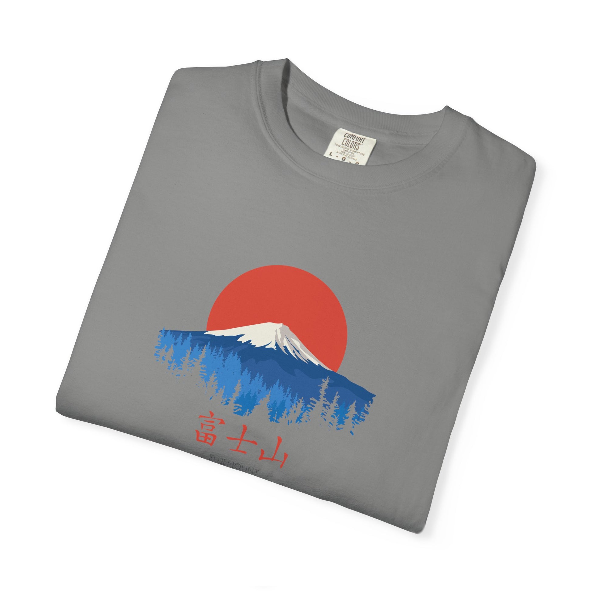 T-Shirt | Mount Fuji Sunrise Graphic Tee — Japanese Kanji Nature Design world